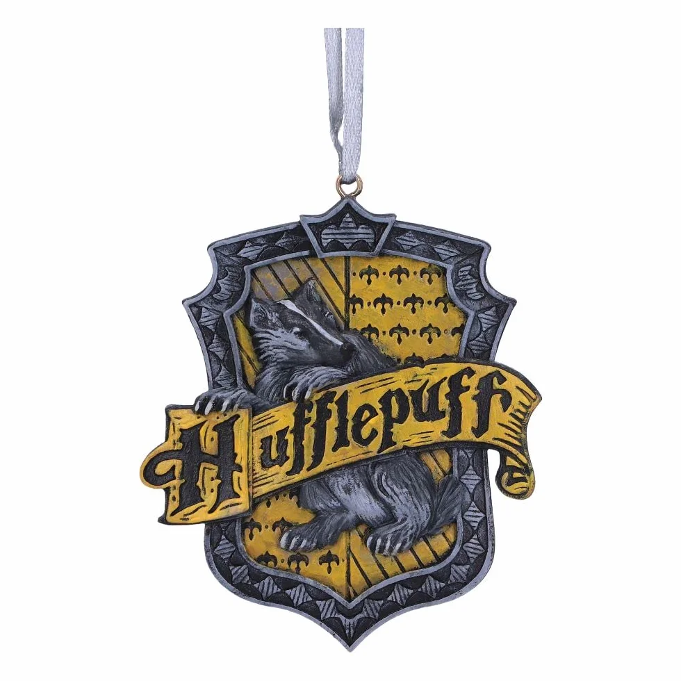 Nemesis Now Harry Potter Hufflepuff herb wiszący ornament, żółty, 8 cm