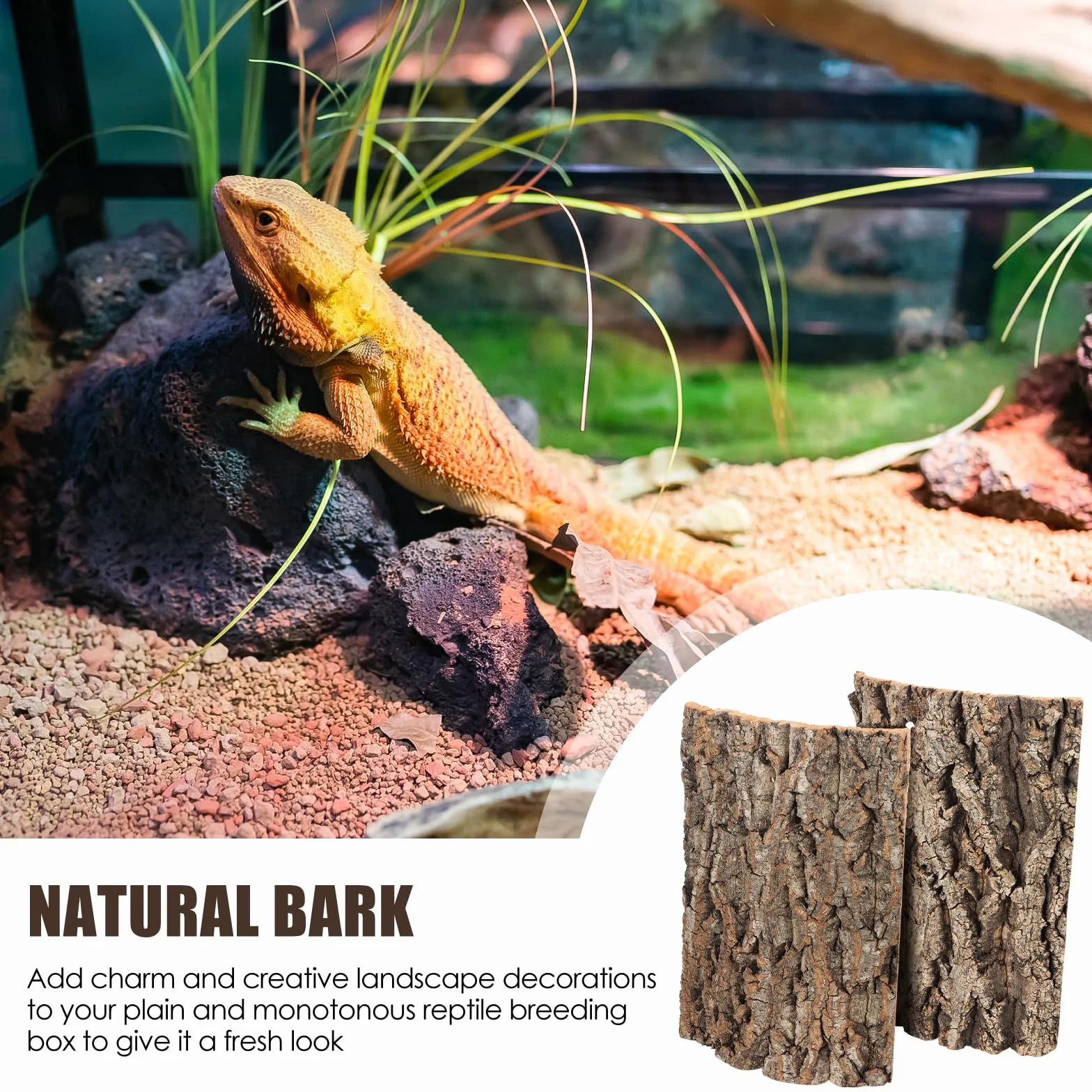 Tylna ścianka z korka do terrarium 3D naturalna kora dekoracja