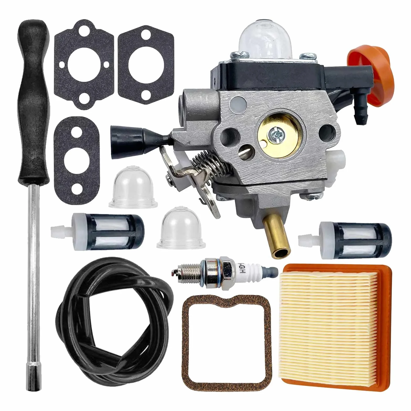 Gaźnik do Stihl FS131 FS131R FS311 KM131 HT131 HT132 HT133 HT134 HT135, zamiennik 4180-120-0619 4180-120-0617 Zestaw do strojenia wykaszarek z 4188 0 141 Zestaw filtrów powietrza 0300
