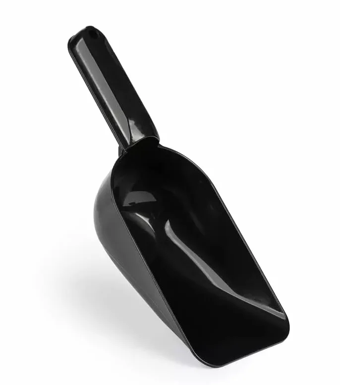 HAPPET Pełna Łopatka do Żwirku, Karmy i Materiałów Sypkich 24x8x6,5 cm Szara – Uniwersalna, Trwała i Łatwa w Czyszczeniu – Idealna do Kuwety oraz Zbrylającego, Drewnianego i Silikonowego Żwirku