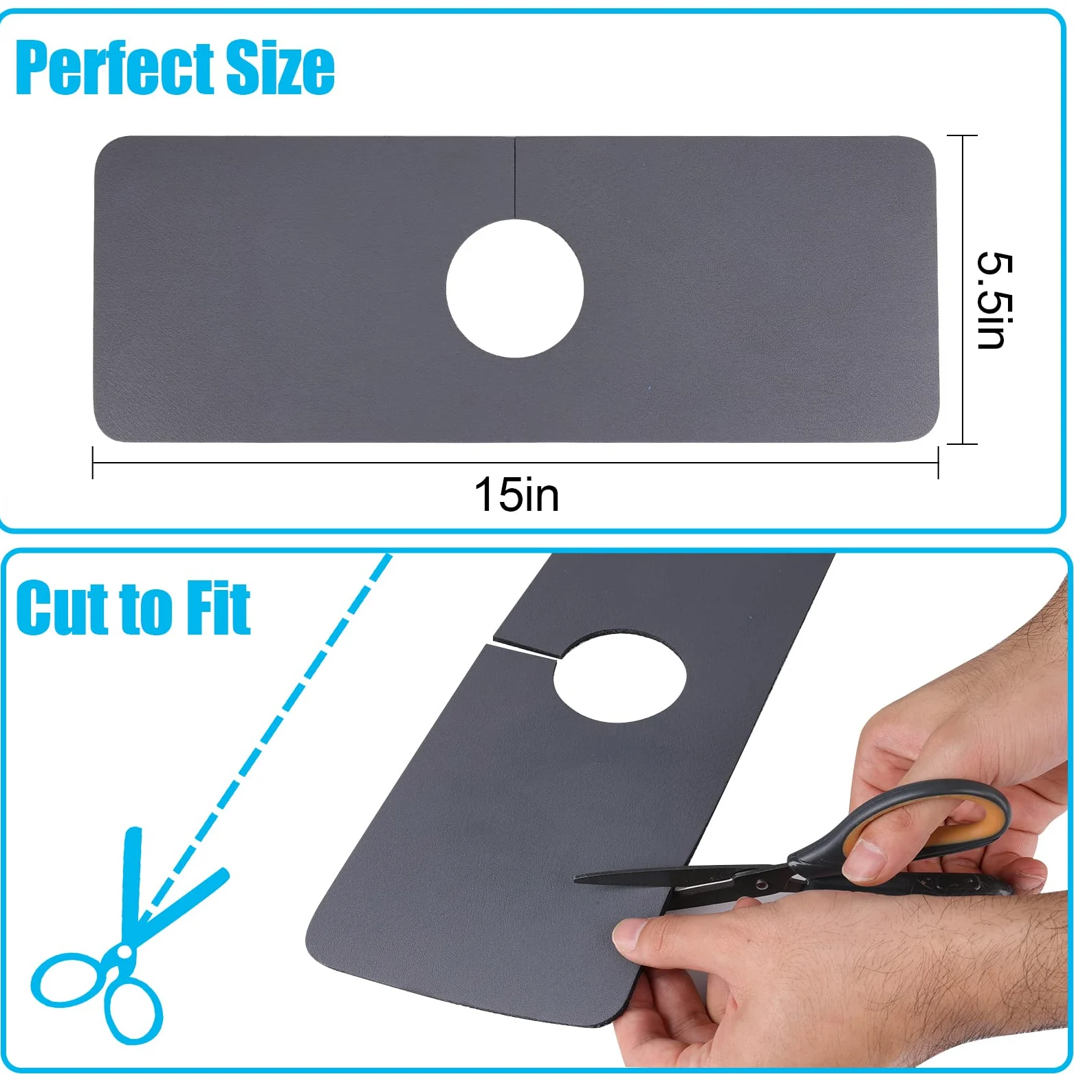 SAVITA 2 Szt. 38x14 cm Faucet Absorbent Mat, Zawijane Diatomit Faucet Splash Guard, Lapacze Wody do Kranu Podkladka do Suszenia Kranu do Kranów Zlewowych Lazienki Kuchni (Szary)