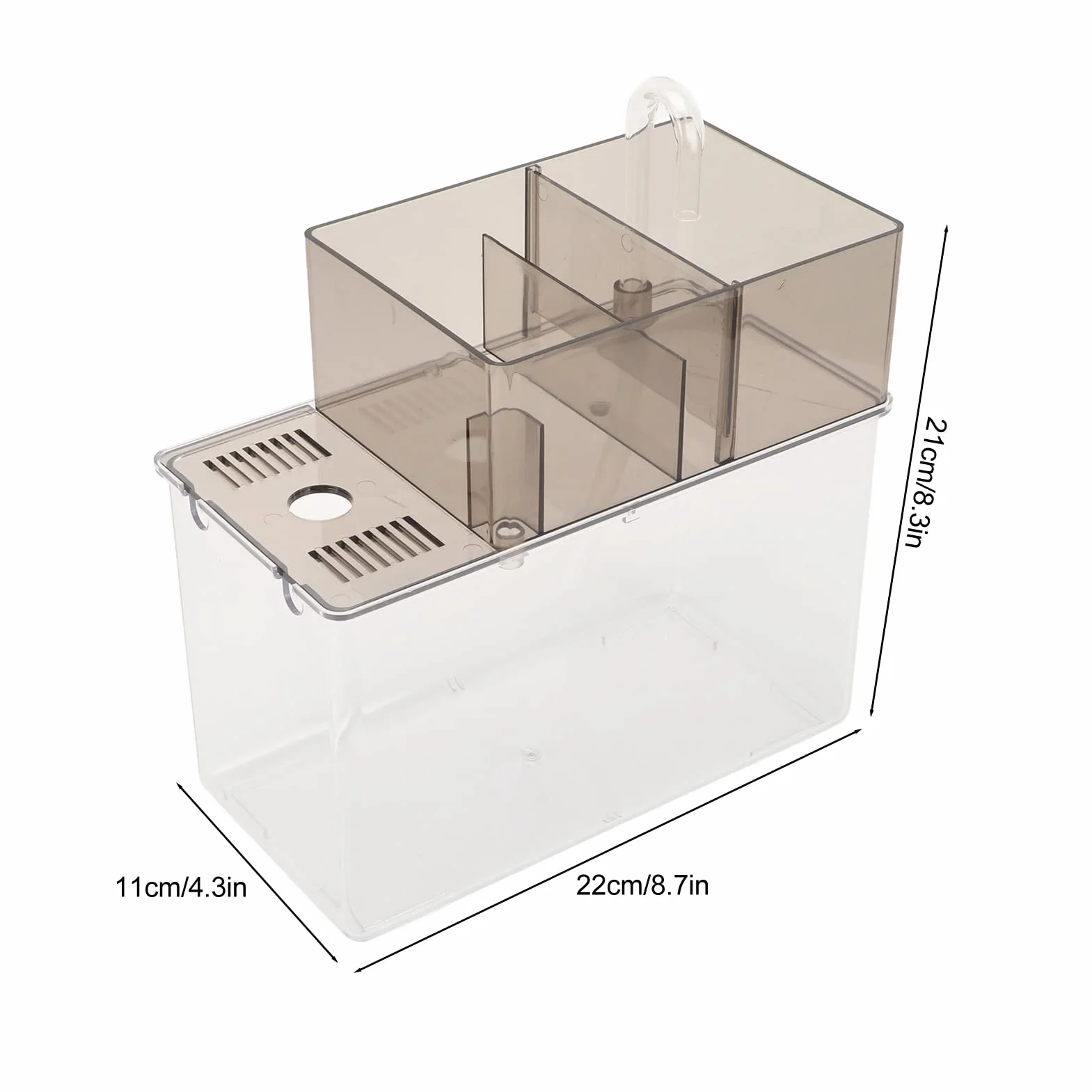 Betta Fish Tank, Fish Tank Bowl Przezroczysty Łatwe Czyszczenie Lekki Mały Zestaw Startowy do Akwarium Mała Złota Rybka Miska dla Betta Fish Żółw Gad