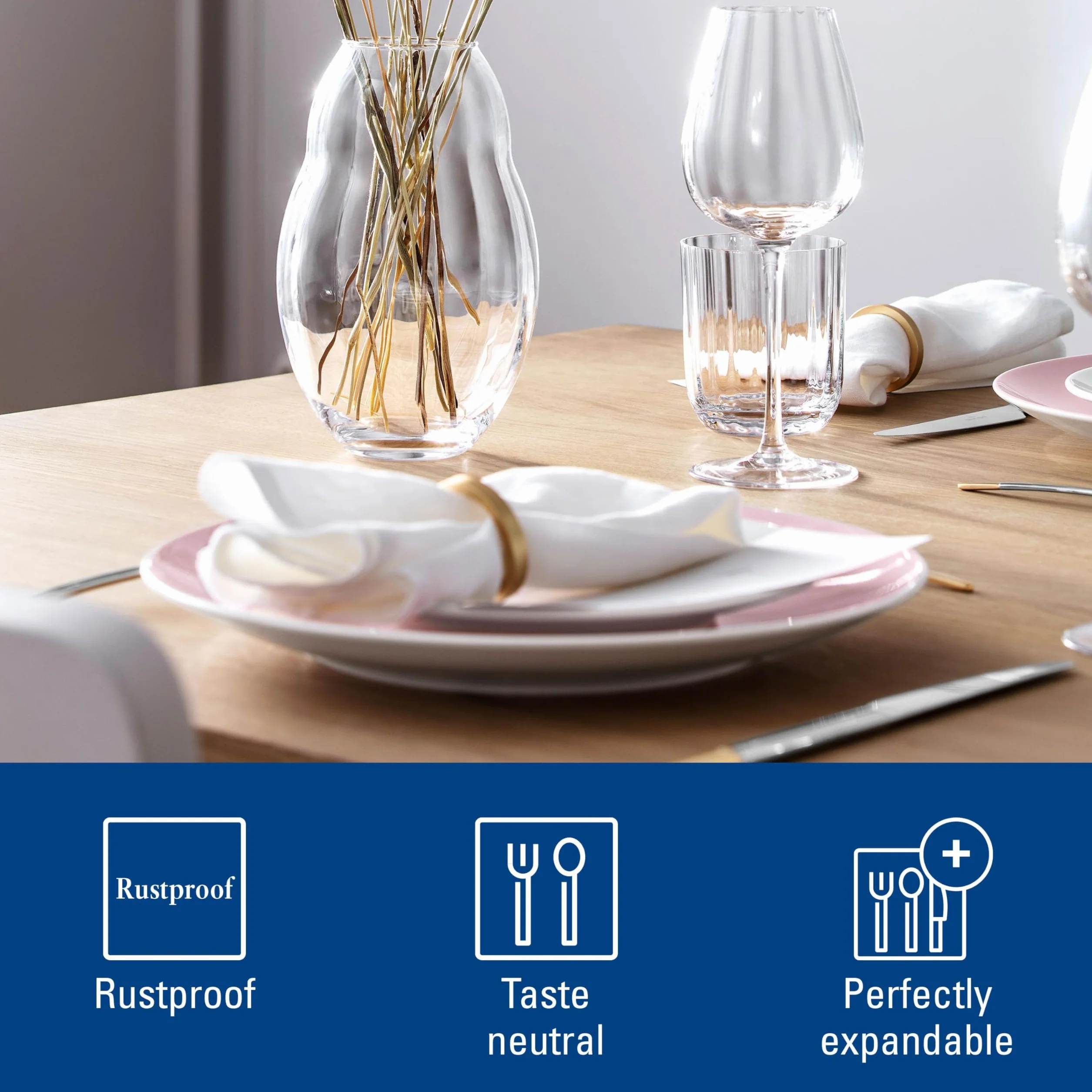 Villeroy & Boch Ella Zestaw Sztućców, Srebrny, 113-Częściowy