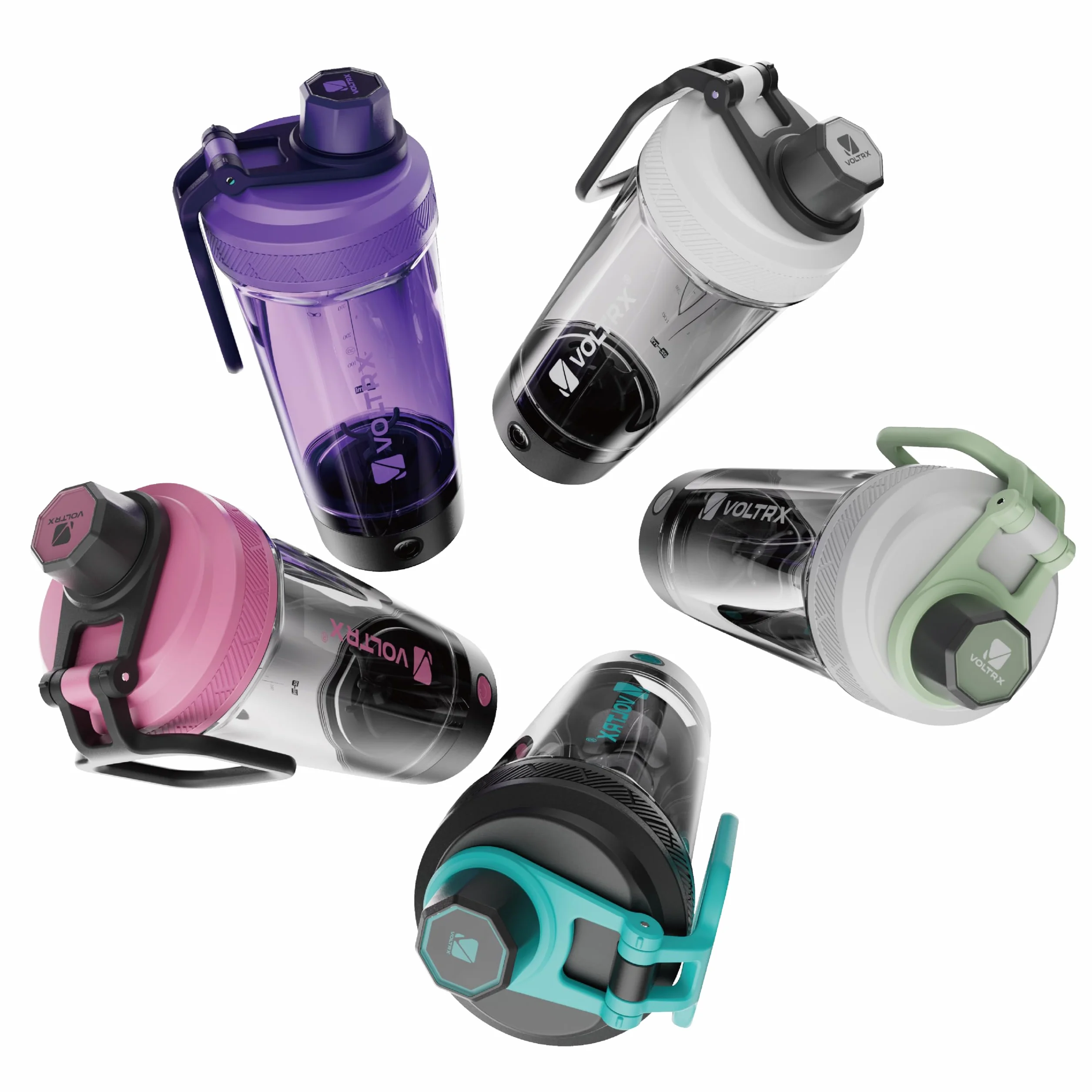 VOLTRX Shaker Bottle Gallium USB C Akumulatorowy elektryczny mikser proteinowy,kubki do koktajli proteinowych i koktajli zastępczych posiłków,bez BPA,wykonana z tritanu，700ml
