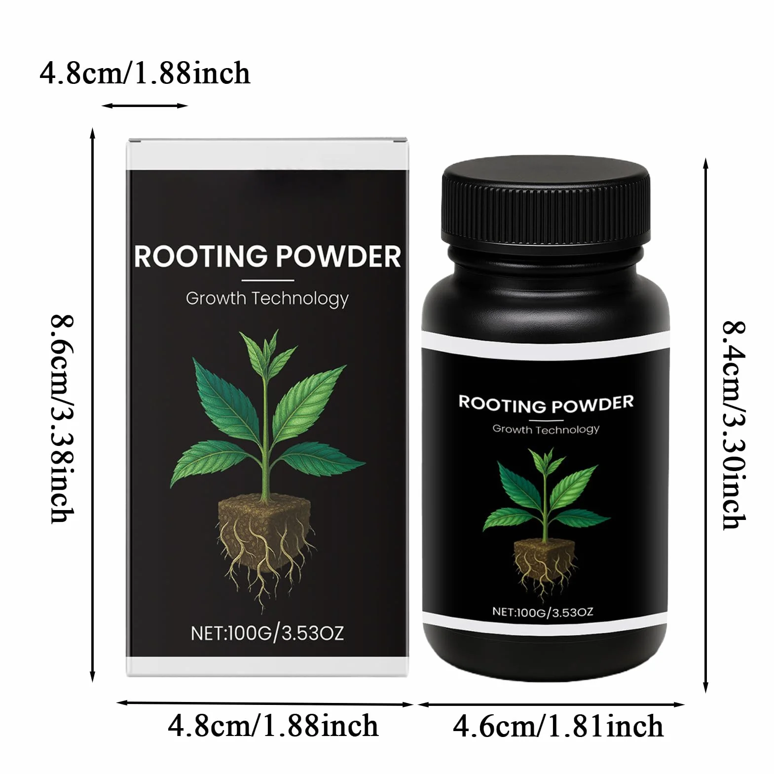 Plant Rooting Powder, Water Soluble Fertilizer Mix, Formula, Stem Cutting, Fast Root Boost For Indoor Plants, Garden Flowers, Vegetables, Backyard, Greenhouse, Nursery