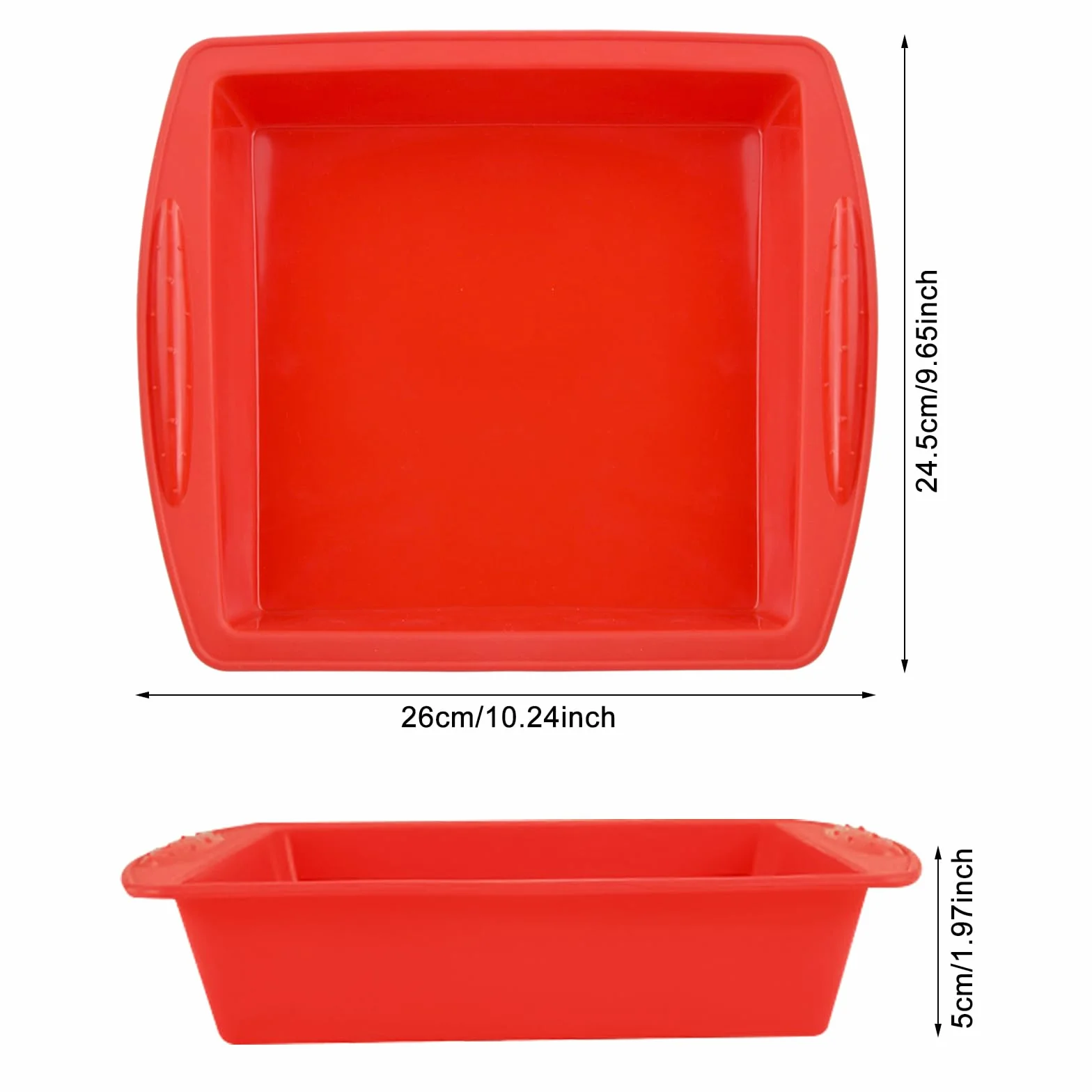 Silikonowe foremki do pieczenia ciast, silikonowe foremki do ciasta, silikonowe kwadratowe ciasto, szybkie uwalnianie, wielokrotnego użytku, do pieczenia ciast, gotowania, grillowania, 26 x