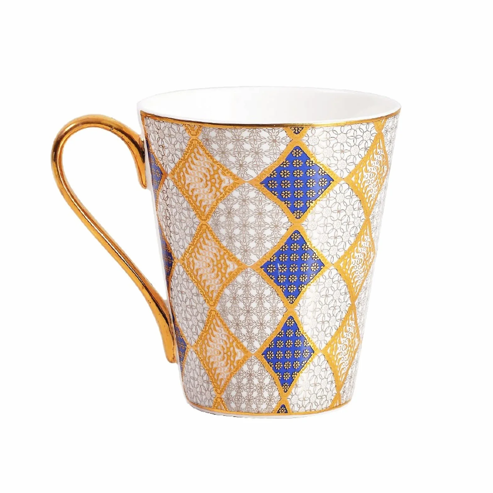 Ceramiczny kubek do kawy Luksusowy styl Kubek z porcelany kostnej Gospodarstwo domowe Modny geometryczny wzór Kubek Duży kubek do mleka