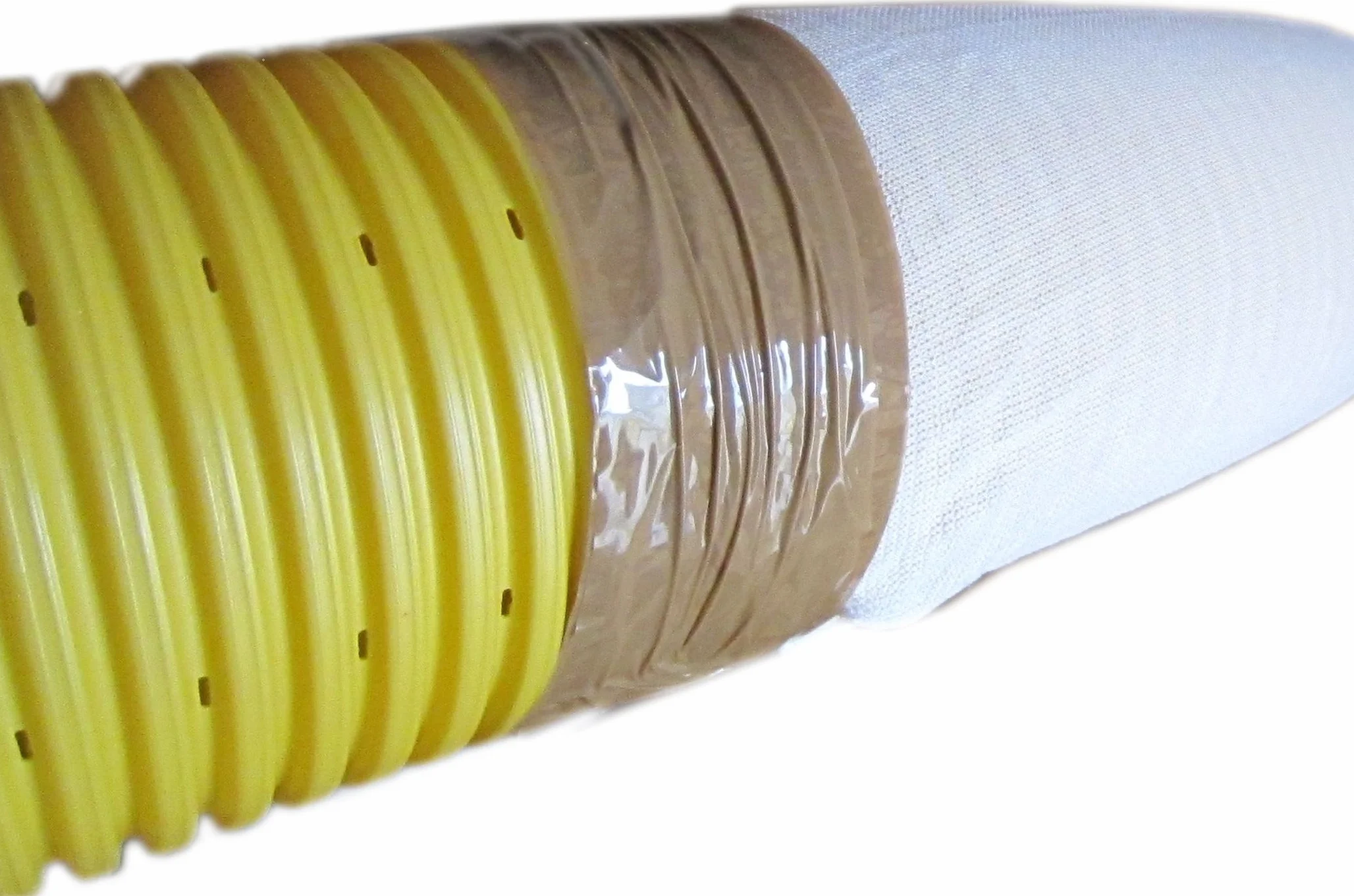 Wetzel 20 m filtr drenażowy włóknina drenażowa do rury drenażowej DN100 – długotrwała ochrona systemu drenażowego z włókniny, biały, naturalny, prosty