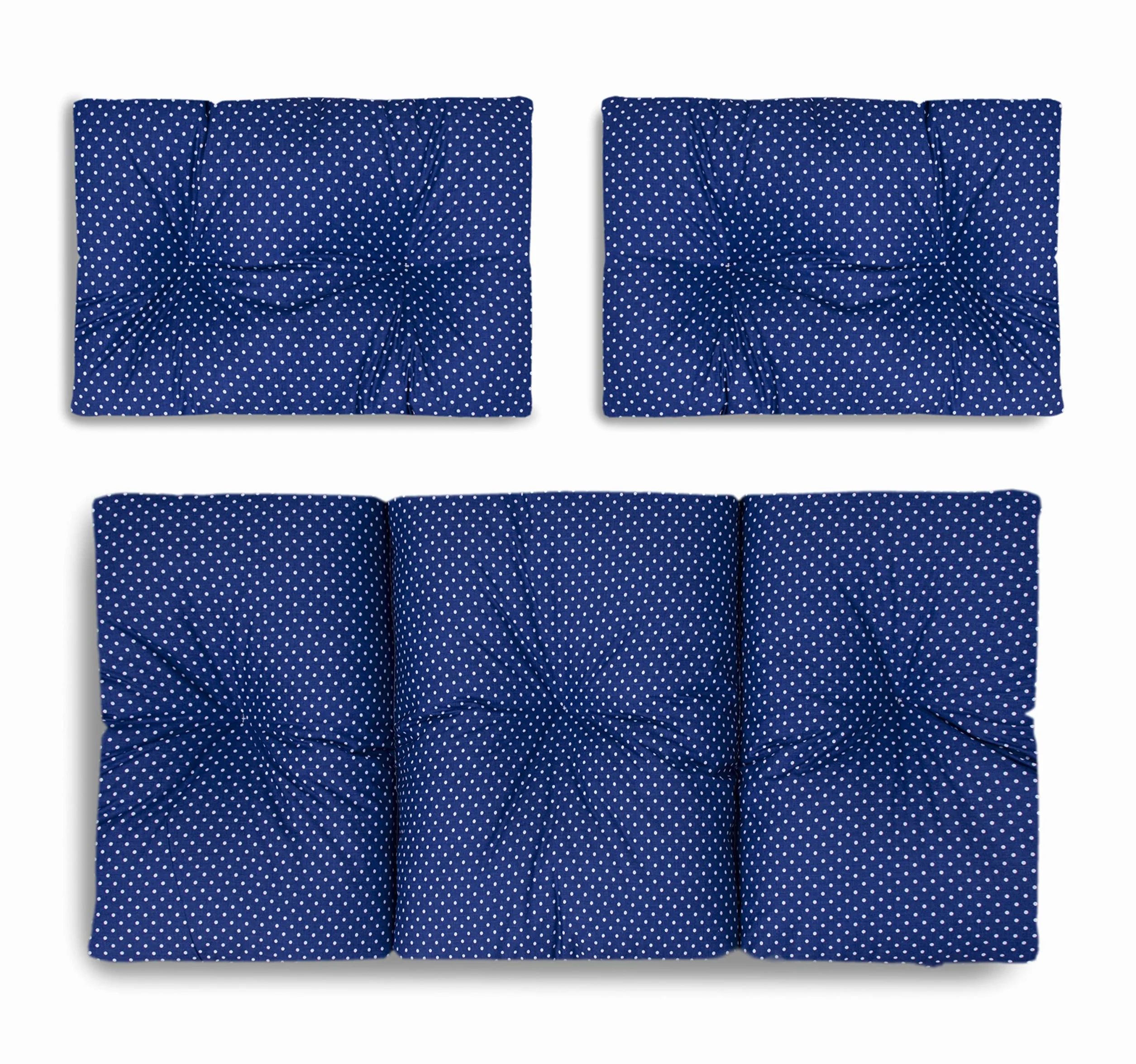 Amilian Zestaw poduszek na meble paletowe, 1 x 120 x 60 + 2 x 40 x 60 cm, poduszka na siedzisko, do pokoju młodzieżowego, na balkon, mała kanapa, do pokoju młodzieżowego