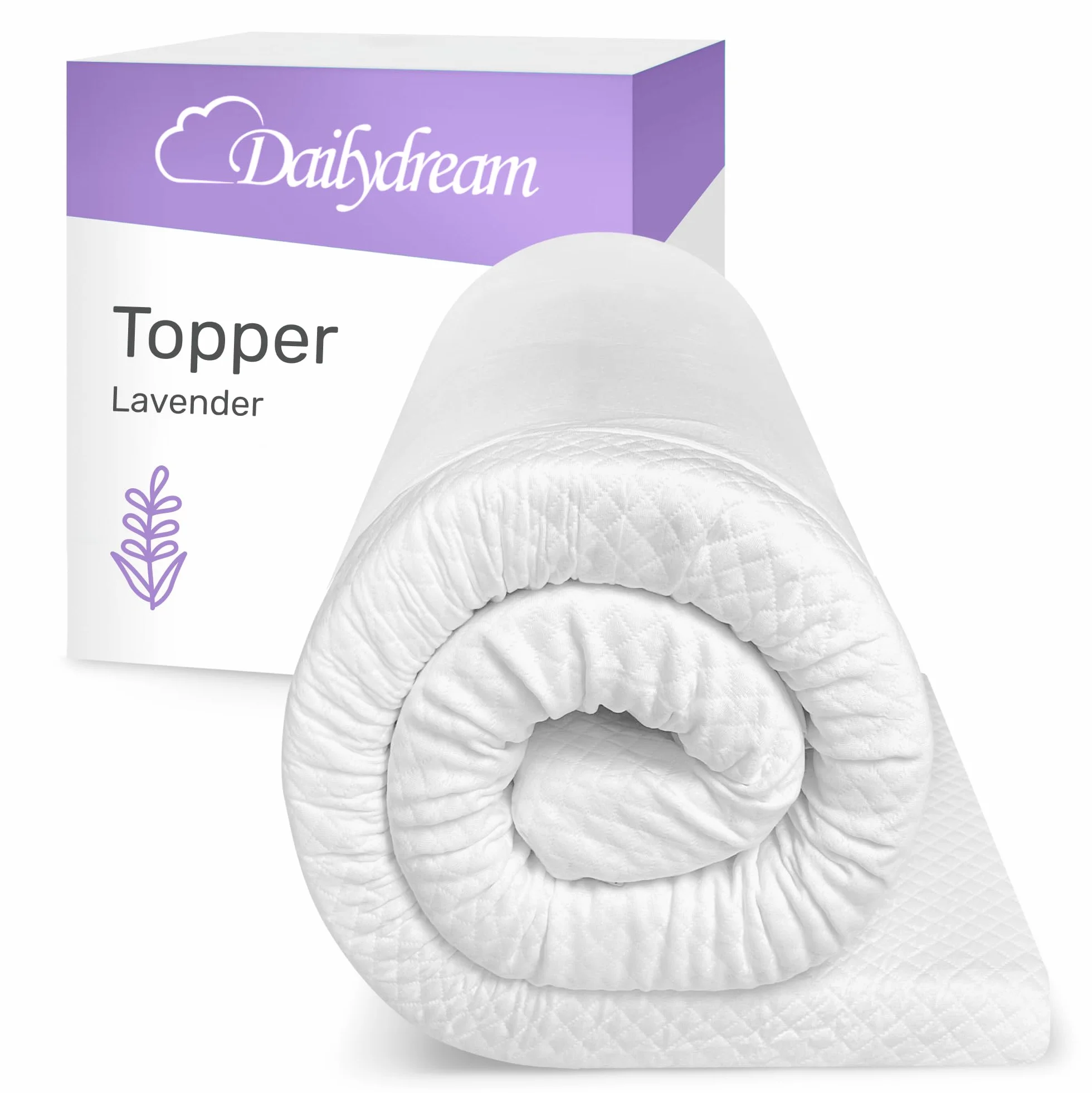 Dailydream viscoelastyczny topper, Edition Lavendel (90x190cm, Model M - 80 do 100 kg)