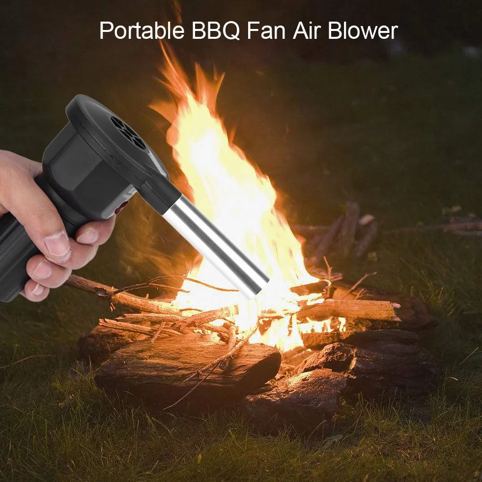 Dmuchawa grilla Grill Suszarka włosóPrzenośny wentylator grilla Dmuchawa powietrza Ręczbaterie Wentylator grilla Dmuchawa ręczDmuchawa grilla Przystawka grilla Outdoor Camping Piknik Grill Narzędzie