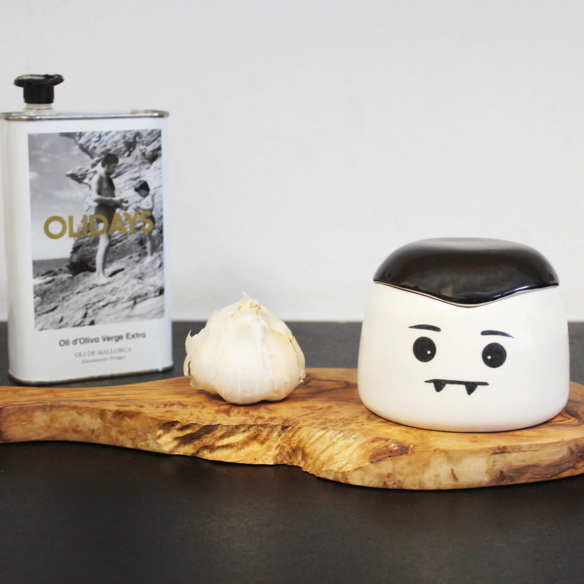 Winkee Oryginalny - Vampir prażak i pojemnik do przechowywania I Ceramic Garlic Roaster I forma do pieczenia czosnku