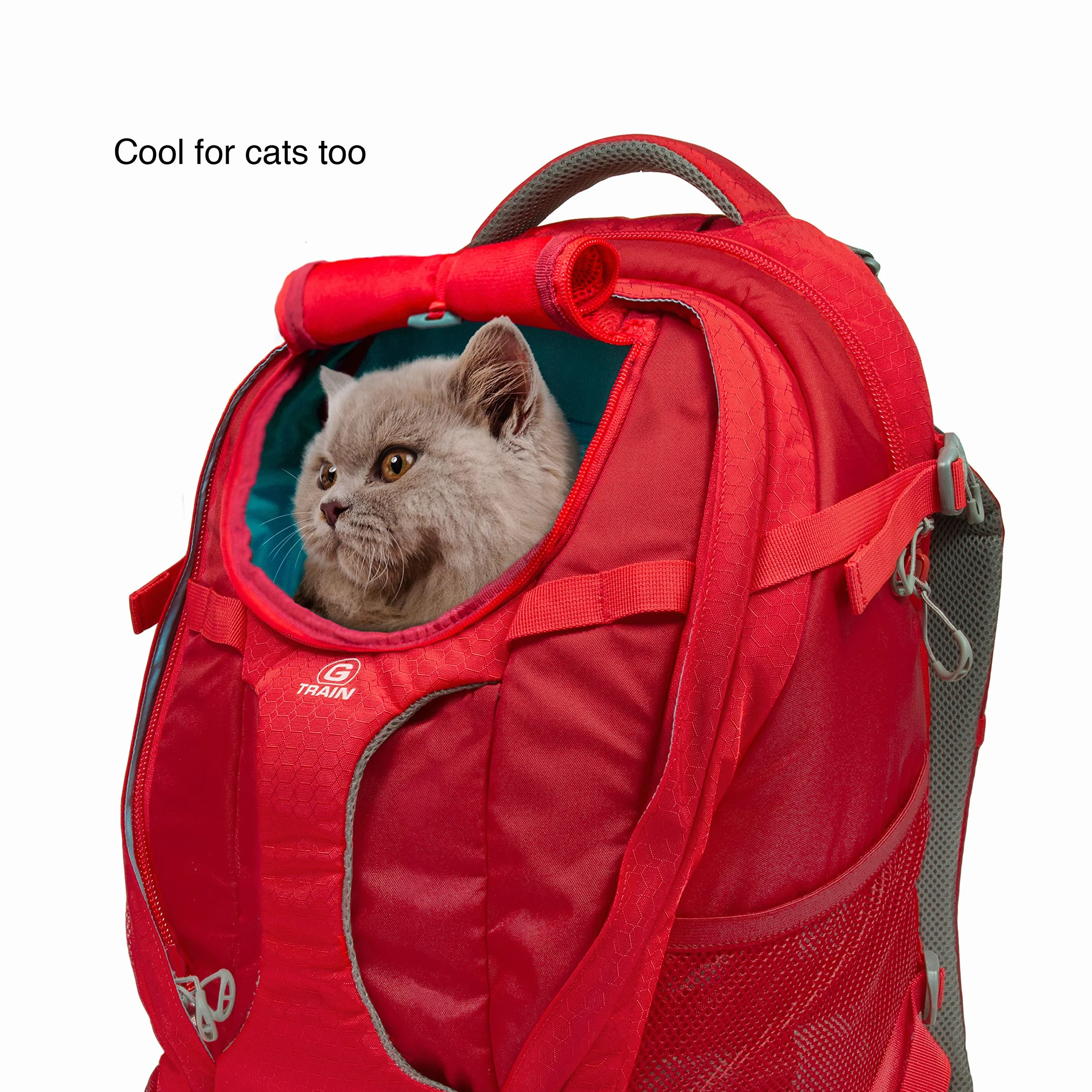 Kurgo G-Train plecak dla psa wodoodporny do 11 kg czerwony