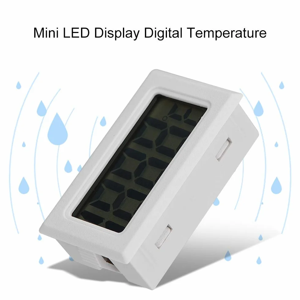 MAGT Mini cyfrowy termometr LCD z zewnętrznym czujnikiem sondy wodoszczelnym do akwarium biały