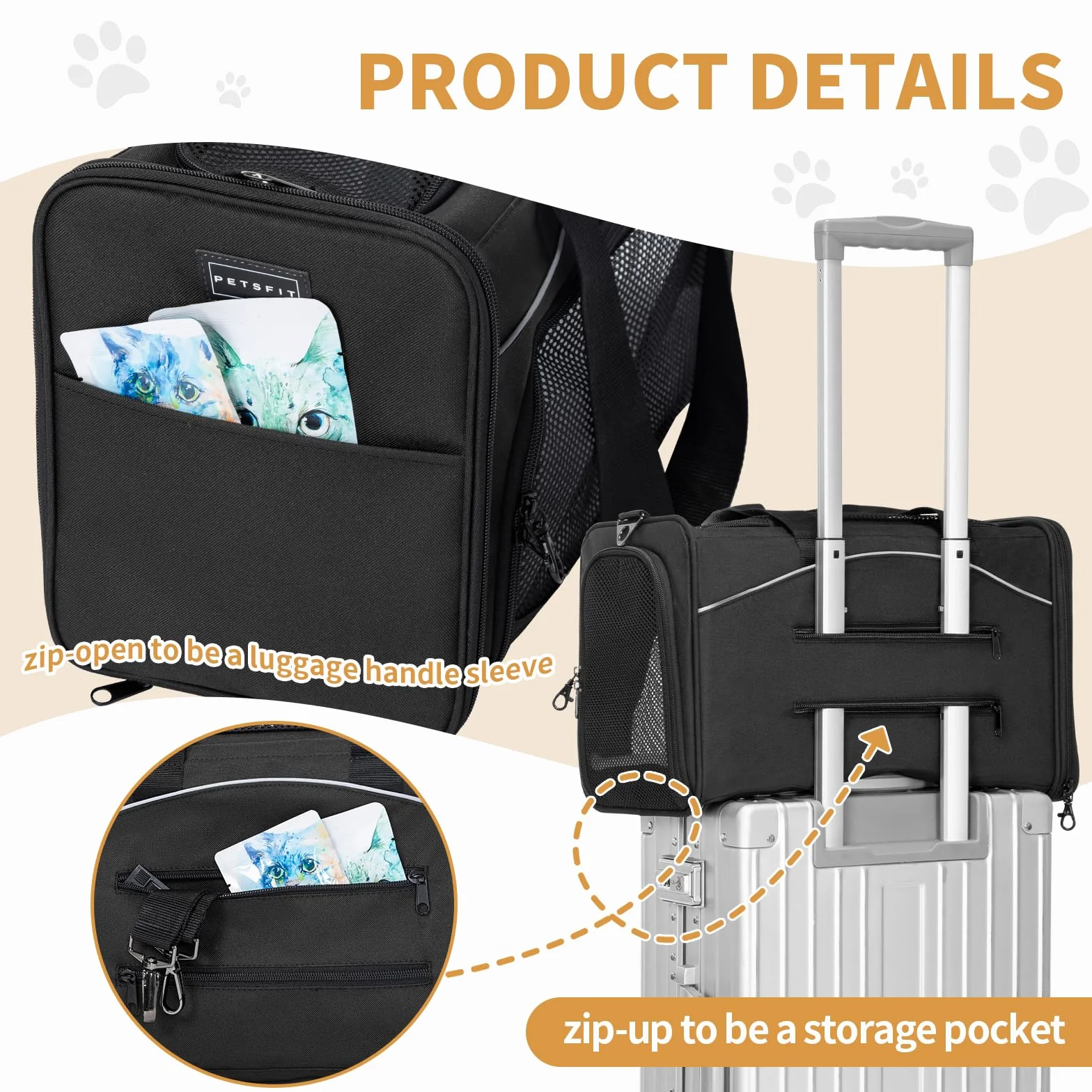 Petsfit torba transportowa dla kota i psa zatwierdzona do lotu