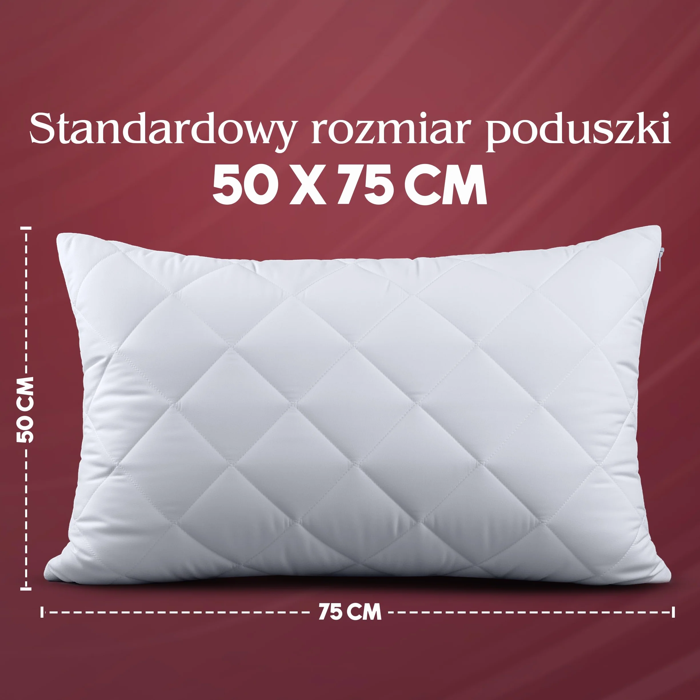 Poszewki na poduszki Utopia 50 x 75 cm Pikowane i zapinane na zamek błyskawiczny, miękkie i oddychające poszewki na poduszki z mikrofibry (białe)