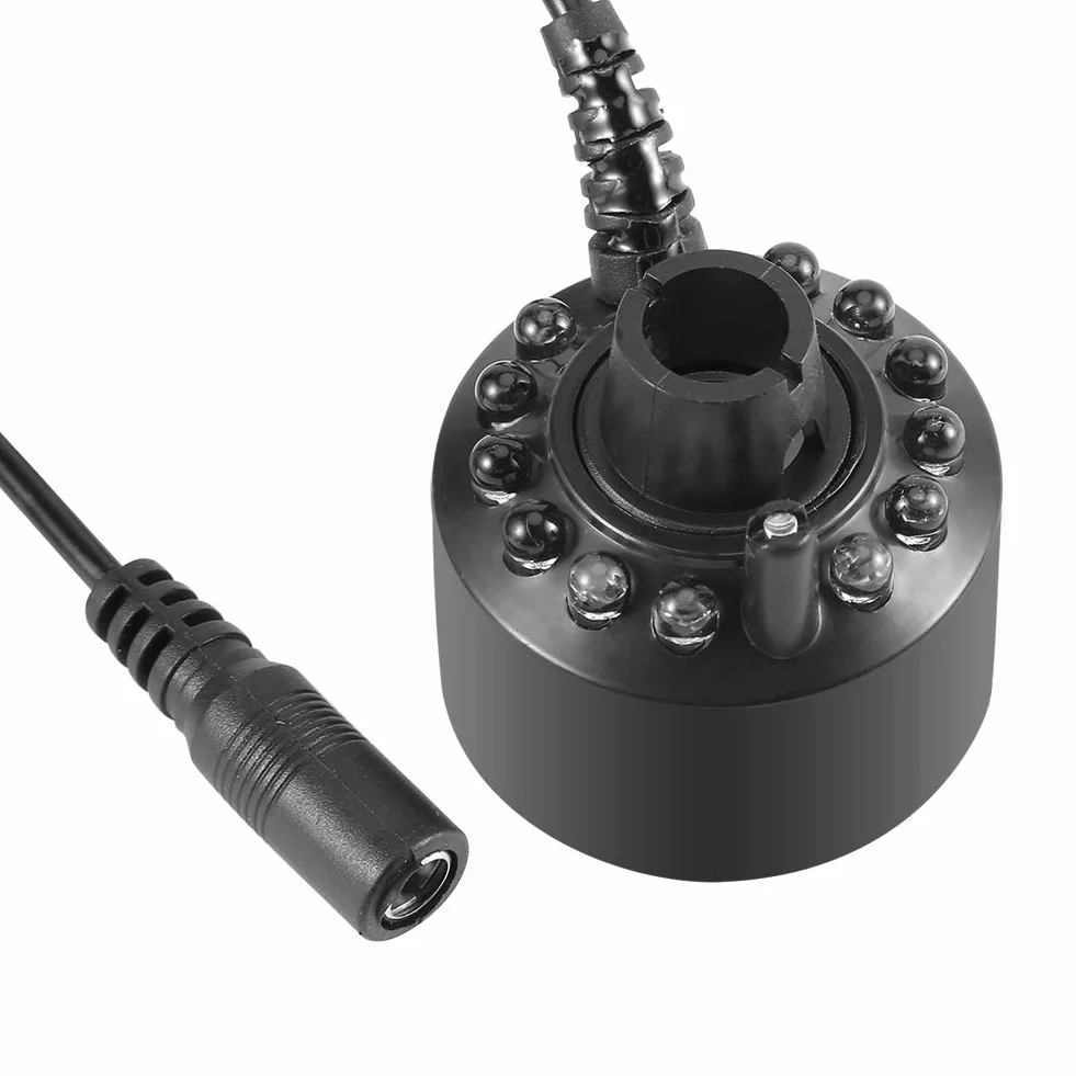 Maszyna do mgły, kolorowy fogger fontanna do stawu, rozpylacz nawilżacza powietrza, 12 diod LED, ogród skalny akwarium, wazon na urodziny, insygnia