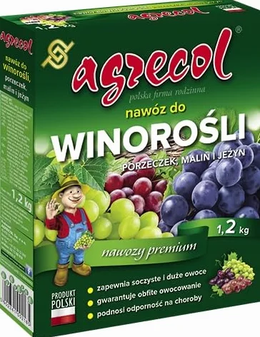 Granulat do jagód i winorośli, malin, jeżyn, janezjan, nawóz – wysoko skoncentrowany i wydajny – wystarcza na 40 roślin