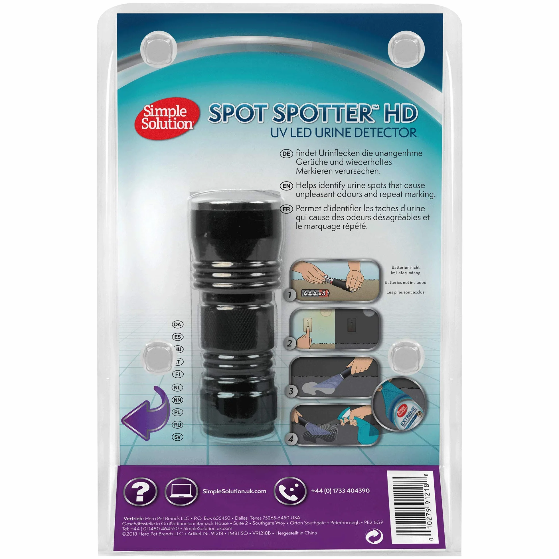 Simple Solution Spot Spotter UV LED Detektor moczu