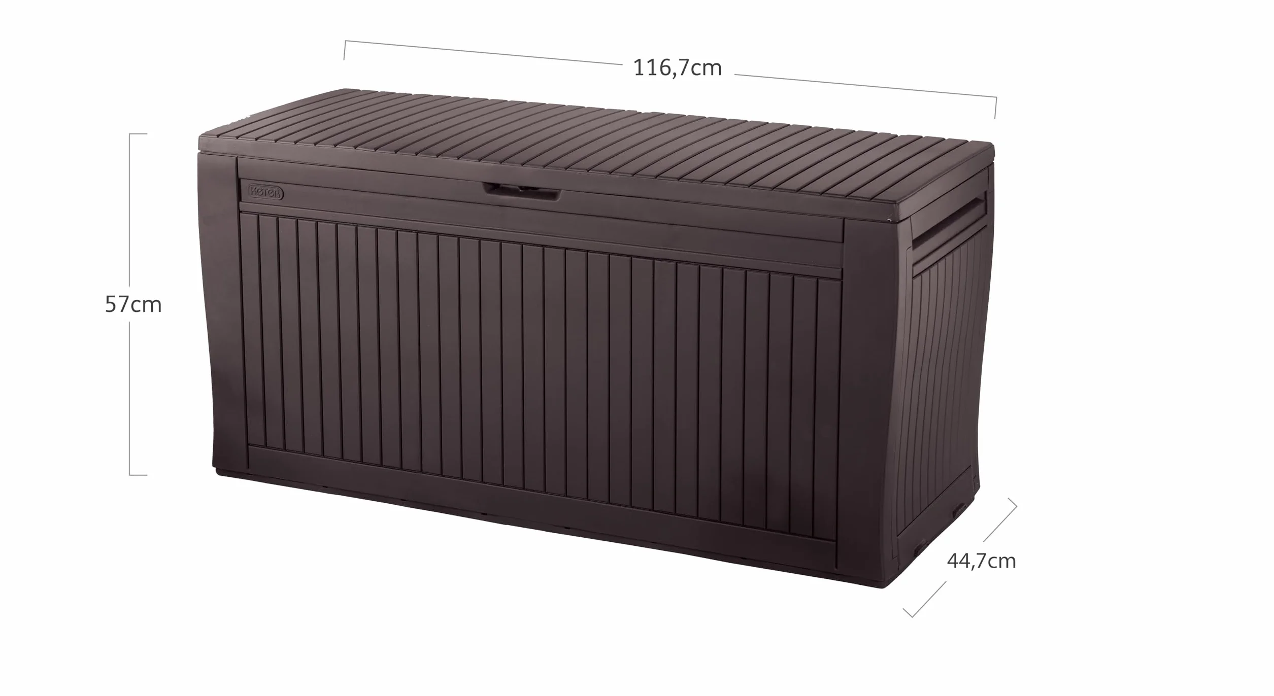 Keter Comfy Skrzynia Ogrodowa, Brązowy, 270 litrów
