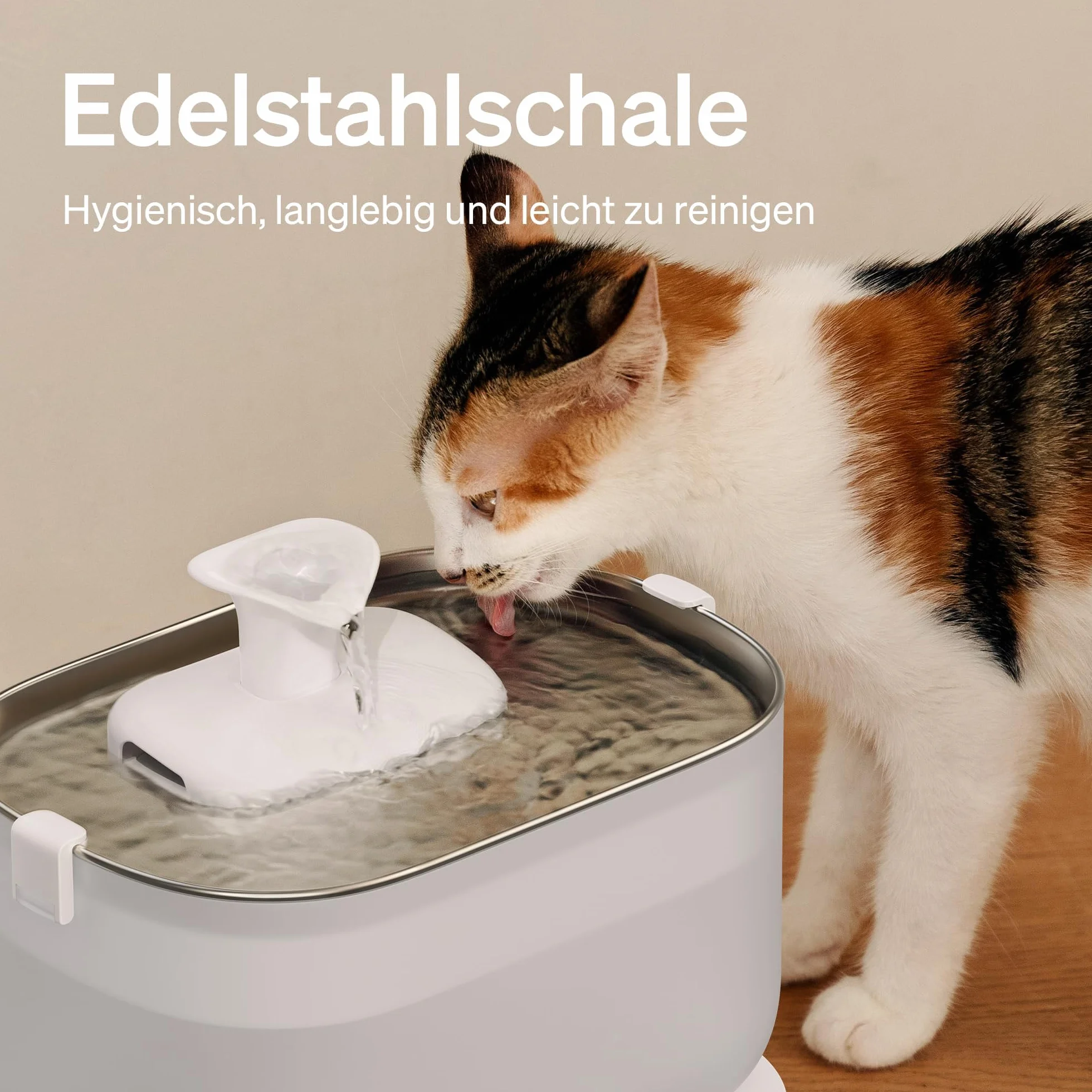 PETLIBRO Fontanna dla kota ze stali nierdzewnej, bezprzewodowa pompka, 23 dB, cicha, 2,5 l