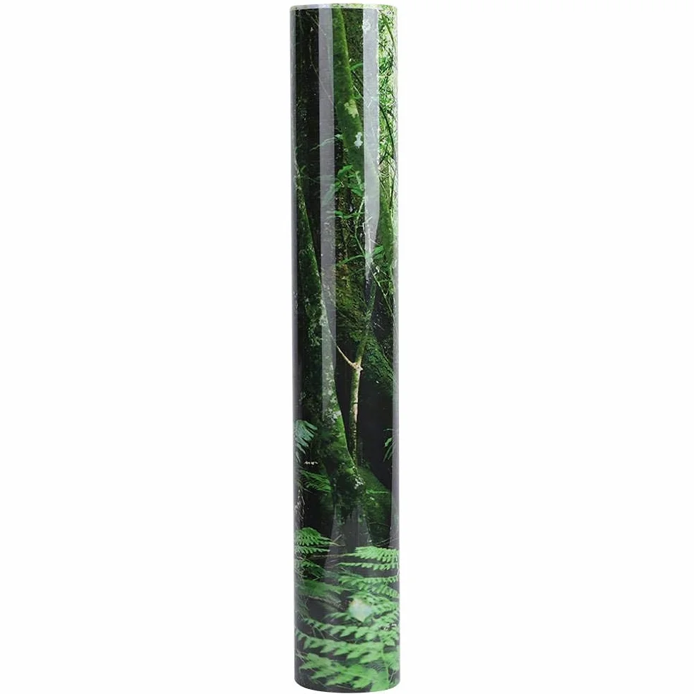 Plakat samoprzylepny 3D las deszczowy terrarium dla gadów akwarium tło naklejka ścienna PVC dekoracyjna 76×46cm