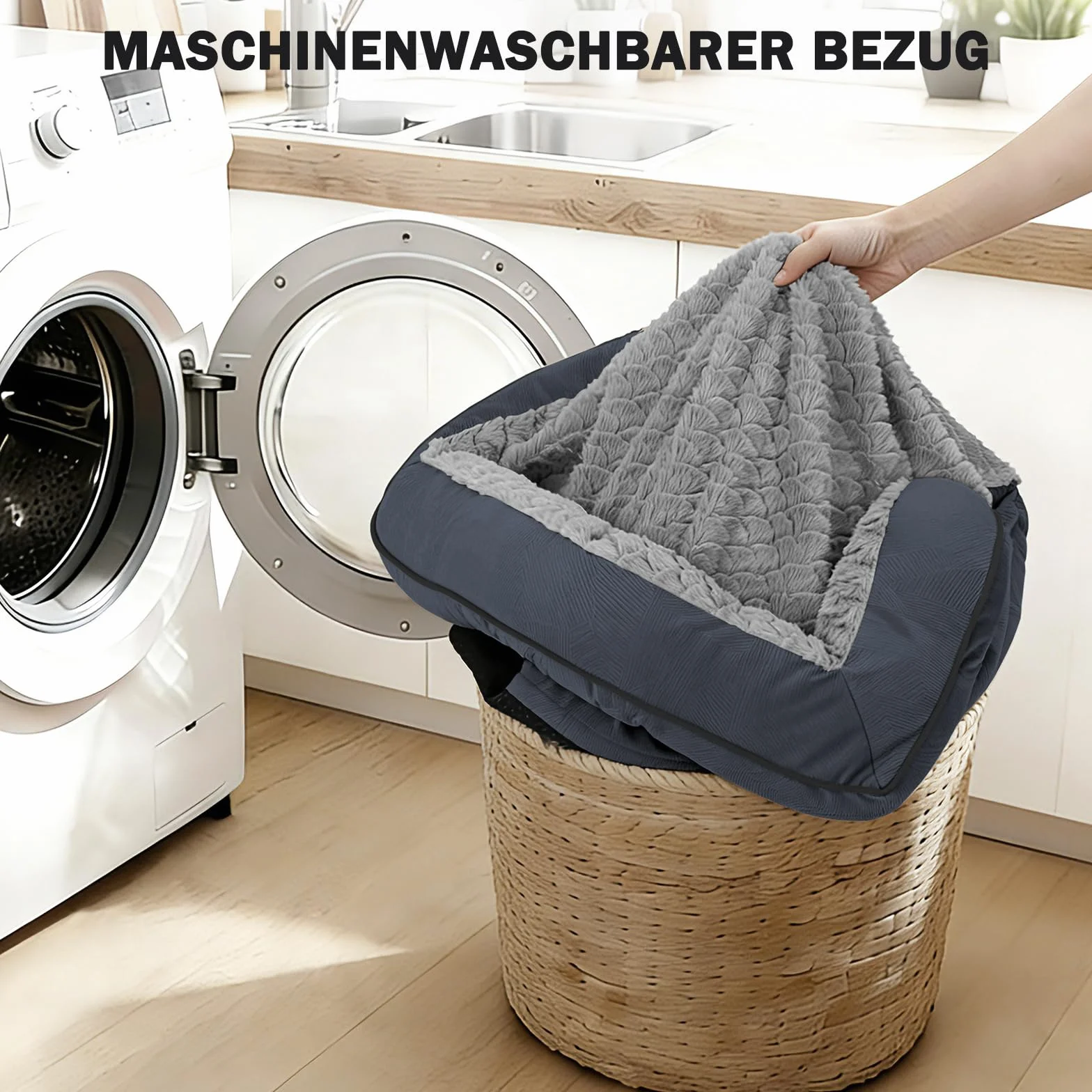 JOEJOY Ortopedyczne legowisko dla psa XXL 122 x 89 x 16 cm pianka memory
