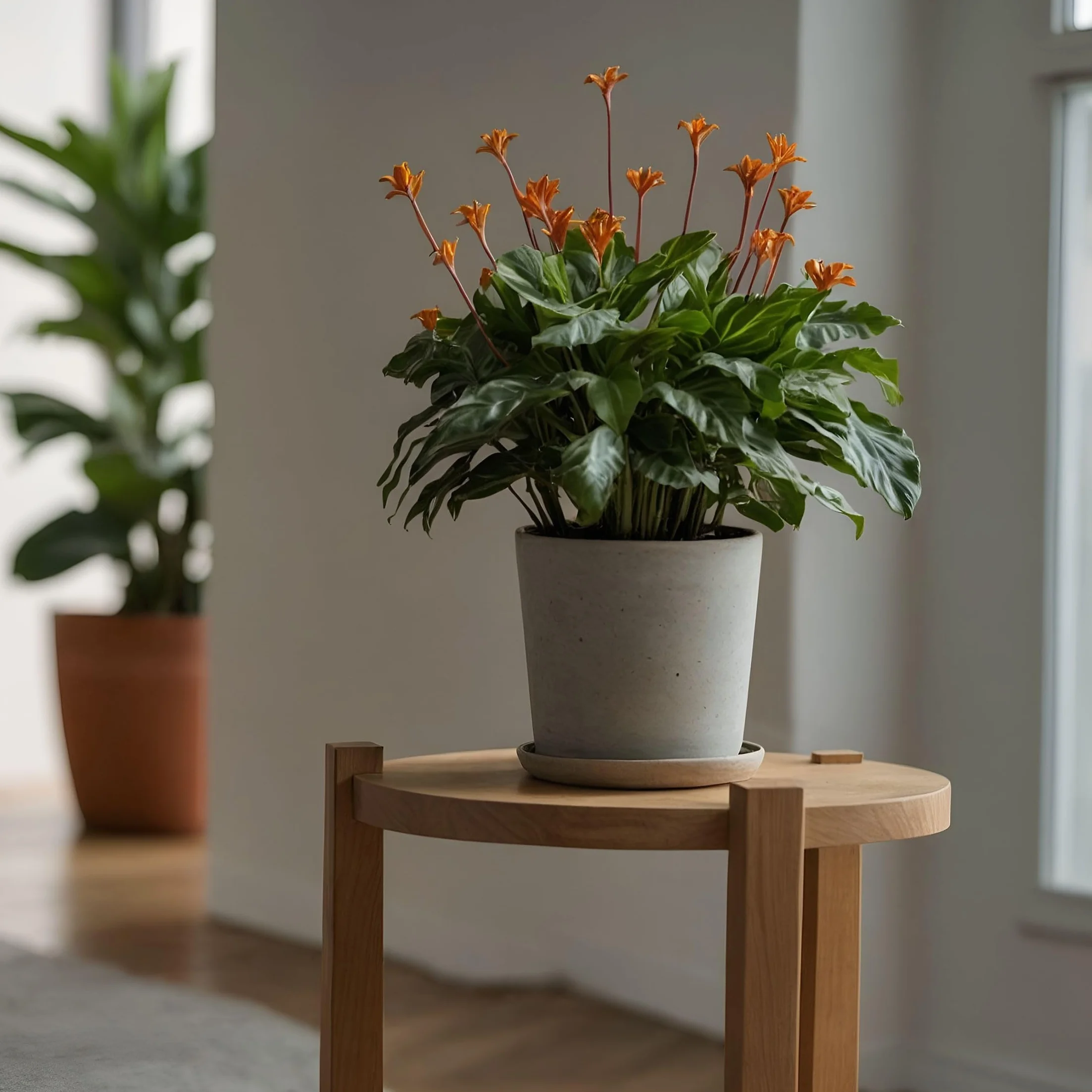 Plant in a Box - Calathea Crocata - Kalatea żółtokwiatowa - Doniczka 14 cm - Wysokość 40-50 cm - Roślina domowa oczyszczająca powietrze - Piękne liście