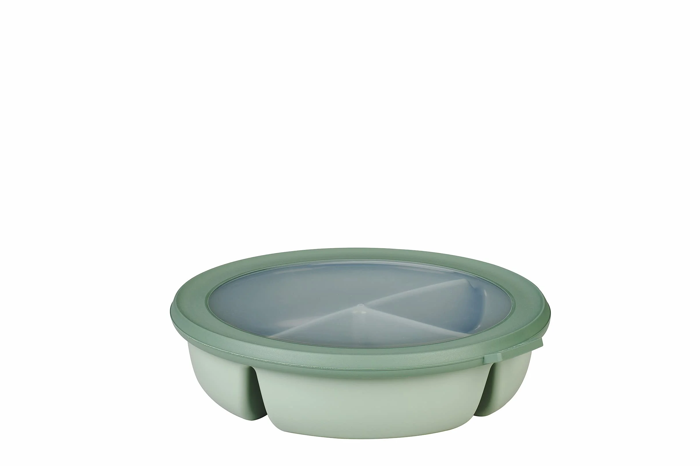 Mepal, Miska Bento, 3-Komorowa Okrągła Miska Cirqula, Hermetyczny Pojemnik do Przechowywania Żywności, Przegródki, Pojemniki na Żywność, 250 Ml, 250 Ml i 500 Ml, Szałwia Nordycka