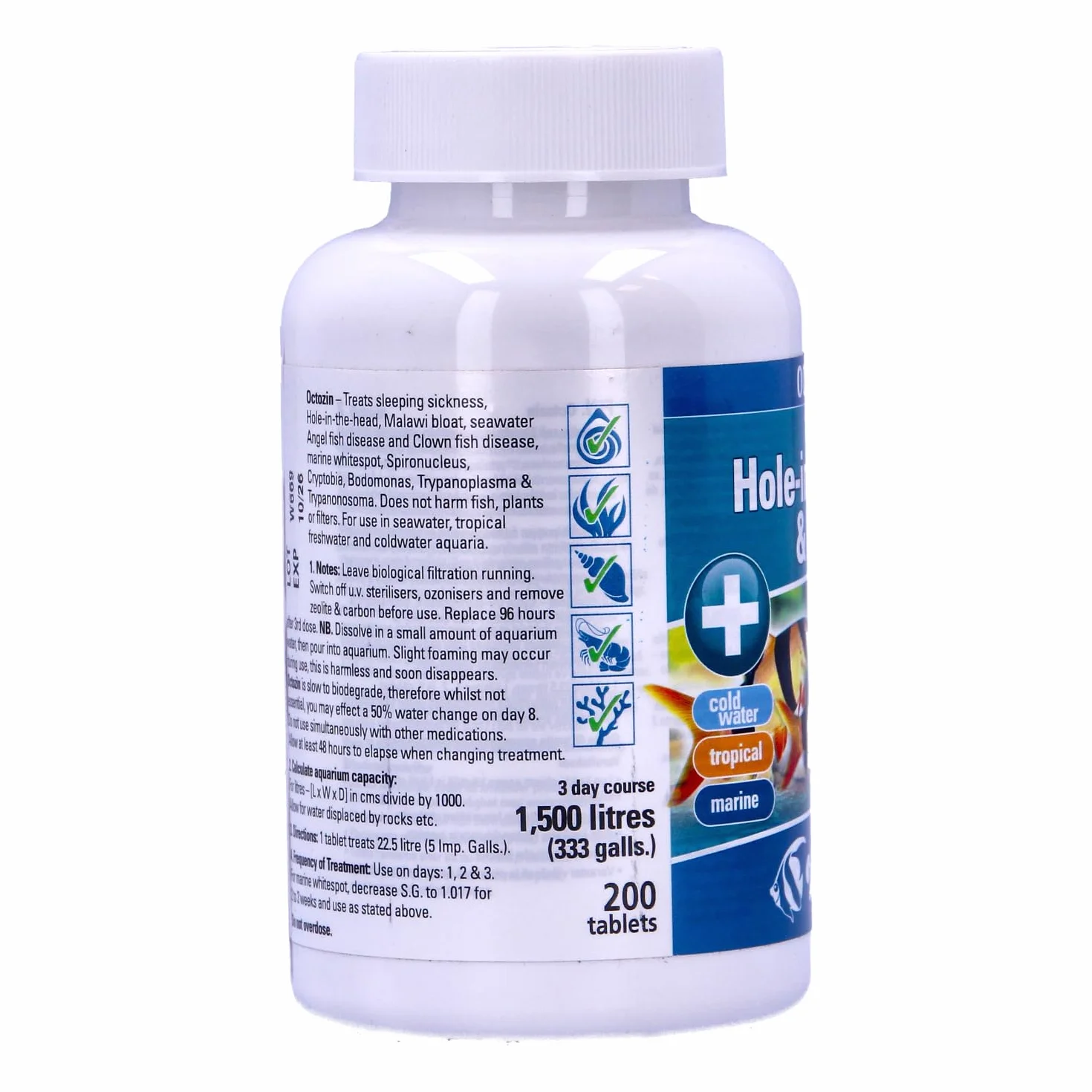 Waterlife Octozin 200 Tablets Dropsy Hole In The Head