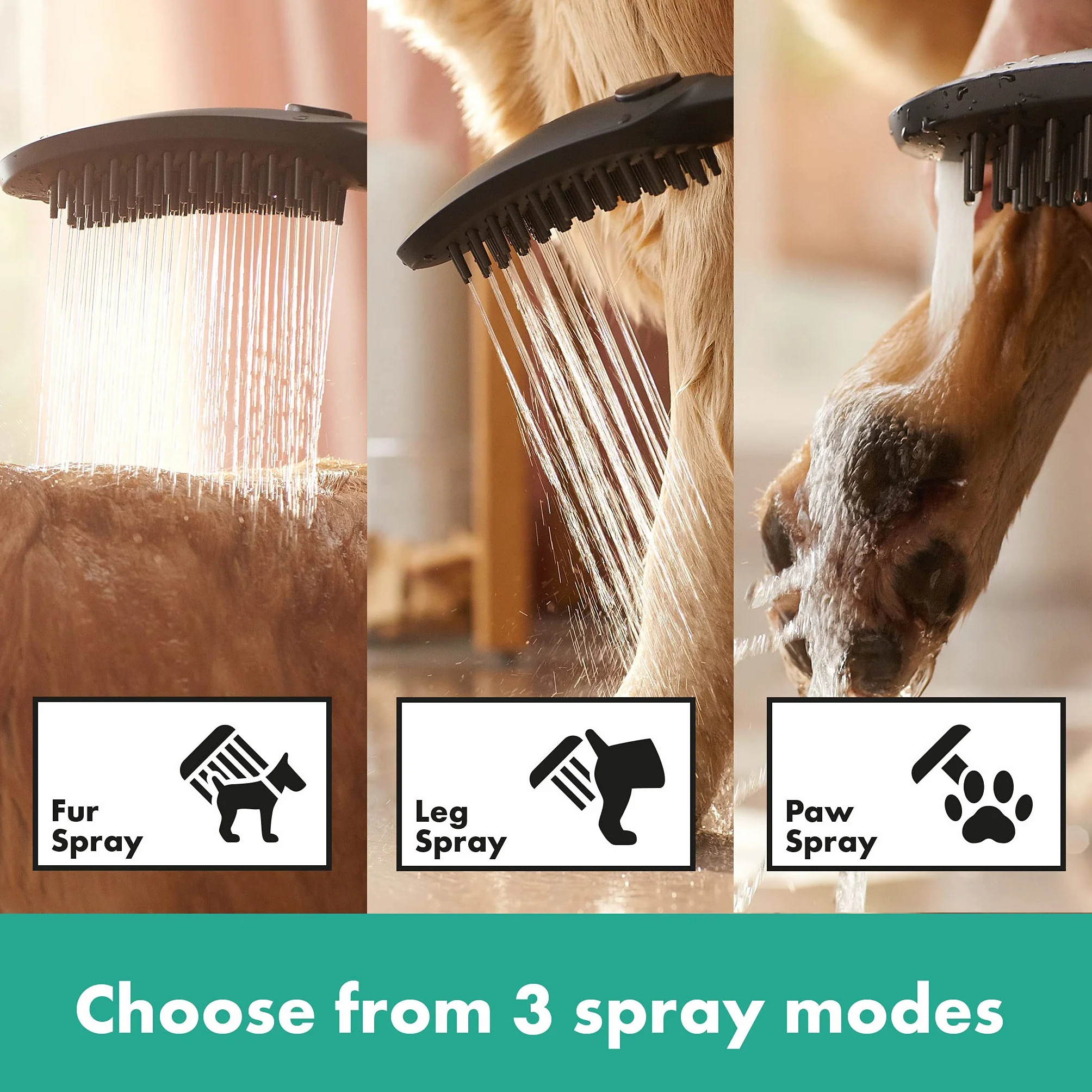 hansgrohe DogShower Główka prysznicowa dla psów 150 3jet z masującymi dyszami czarny matowy, 26640670