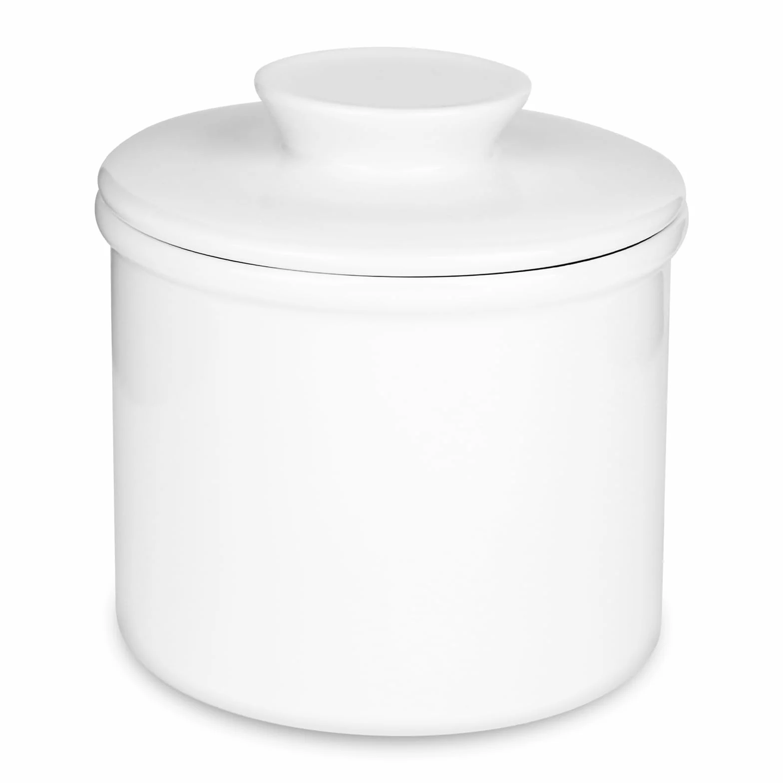 XTDMJ Francuska maselniczka, ceramiczna maselniczka Butterglocke, maselniczka chłodzona wodą, ceramiczna Butterglocke na świeże i ścieralne masło (Biały)