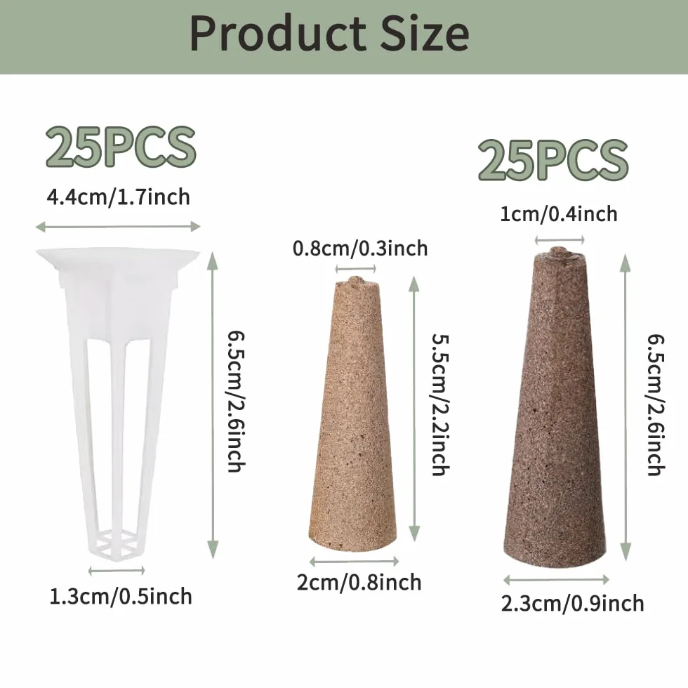 Zestaw 50 hydroponicznych systemów do uprawy, 25 gąbek do wzrostu, 25 sztuk koszy hydroponicznych, do systemów uprawy hydroponicznej, do hydroponiki, ogrodu