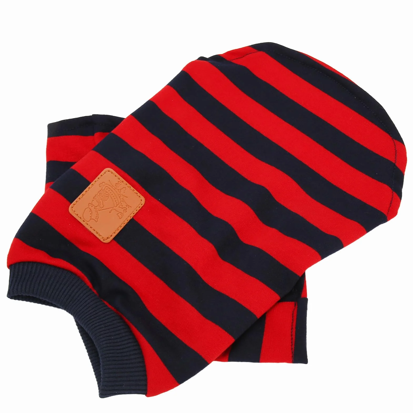 Sweter dla Psa w Paski, Elastyczne Nogawki Miękki T-shirt dla Psa Łatwe Zakładanie i Zdejmowanie Klasyczny Oddychający 2 Nogawki Na Co dzień Na Lato (L)