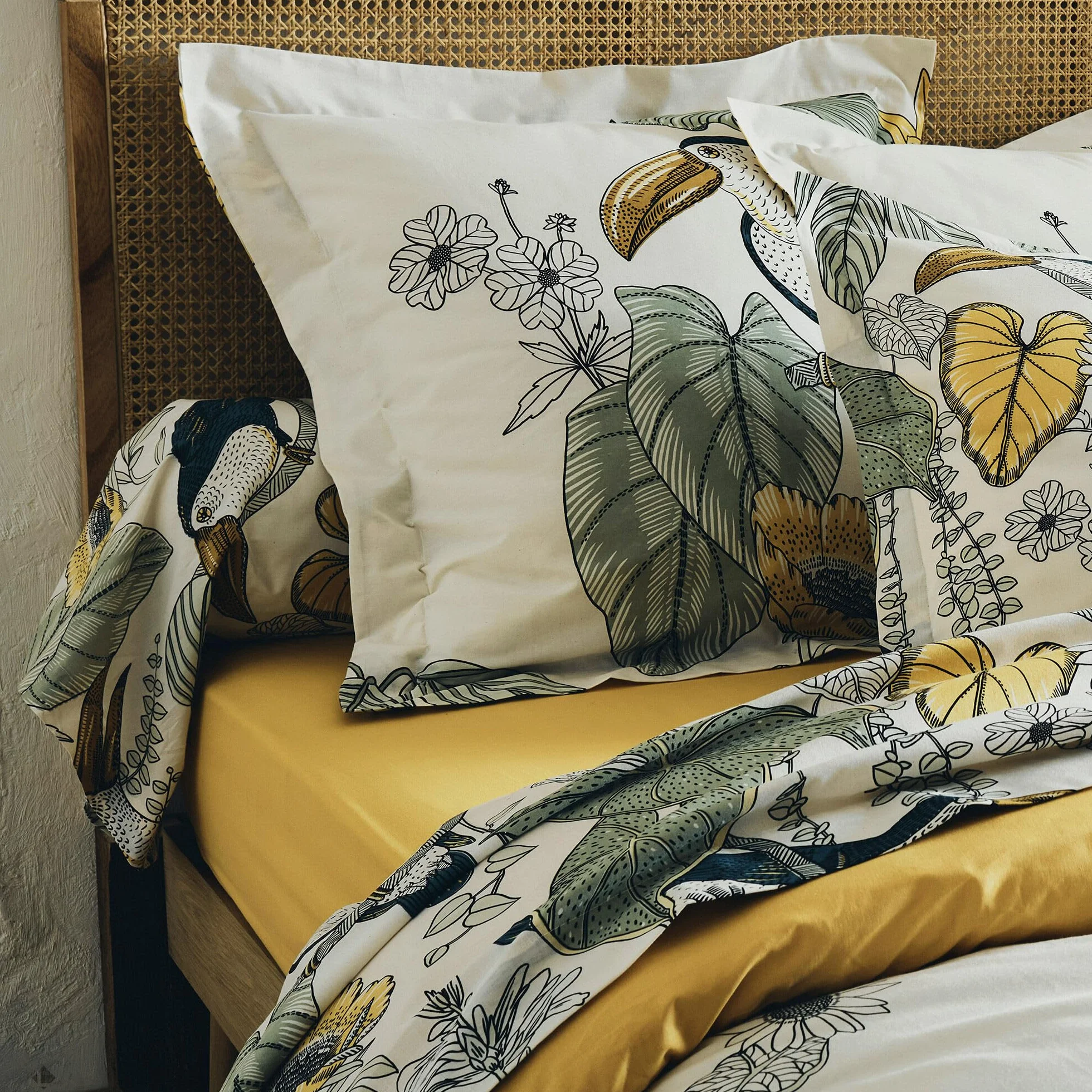 Komplet pościeli 260x240 cm 100% Cotton Toco Green 3 sztuki