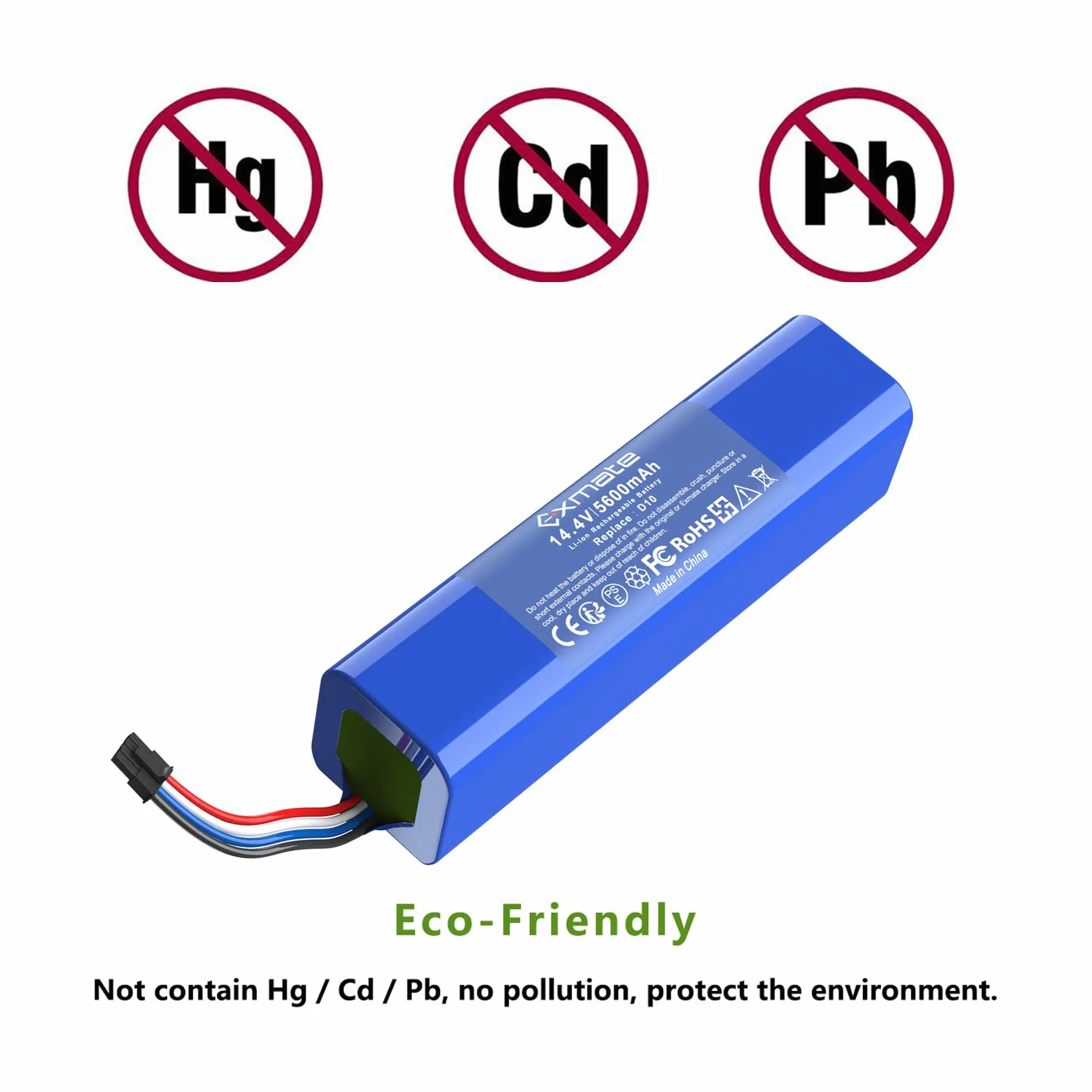Exmate Akumulator litowo-jonowy 14,4 V 5600 mAh do Dreame D10, D10 Plus, D10s, D9, D9 Max, D9 Pro, F9, L10, L10 Pro, L10 Robot Aspirateur