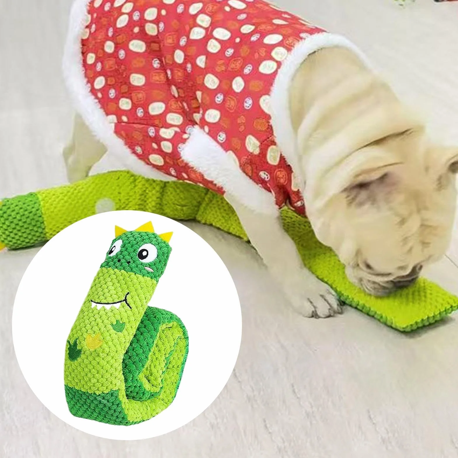 Dog Toys for Aggressive Chewers, Stuffed Plush Squeaky Toy, 72x9cm, Food-Shaped Puppy Entertainment for Small Medium Large Breed Dogs