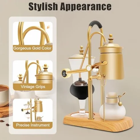 Vintage Balance Syphon ekspres do kawy, próżniowy system parzenia kawy na kemping i do użytku domowego, syfon do specjalnego przygotowywania kawy