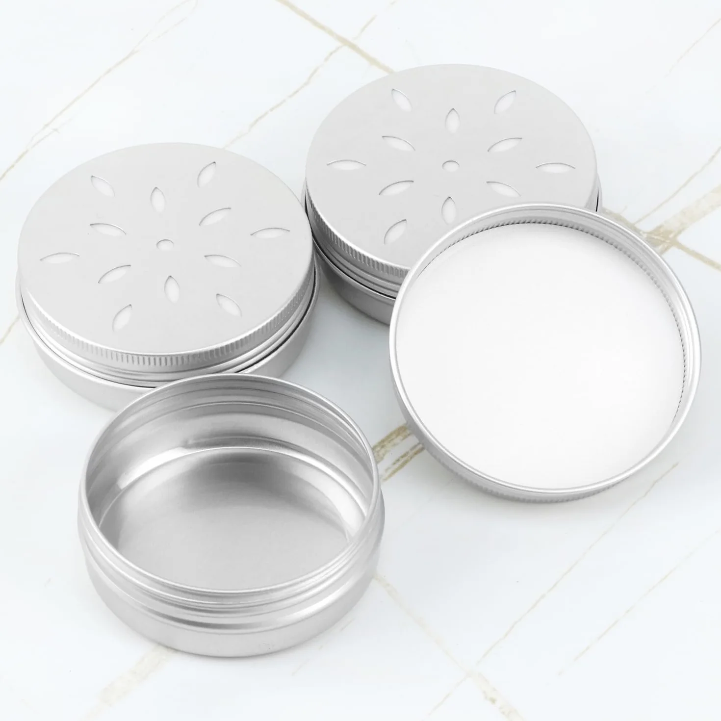 QWORK® Zestaw 10 aluminiowych puszek na zapachy dla pies z wentylacją, pojemniki zapachowe 60 ml do treningu pies