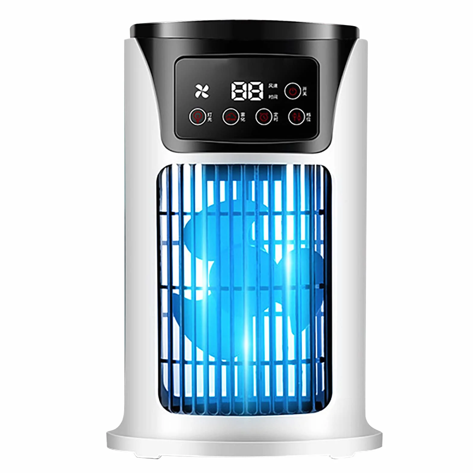 Acouto Wentylator Klimatyzacji w Sprayu Wentylator Klimatyzacji w Sprayu, Plastikowa Chłodnica Powietrza na Biurko USB z 6 Prędkościami Wiatru, 6-godzinny Czas dla Domu, Kempingu i Pieszych Wędrówek