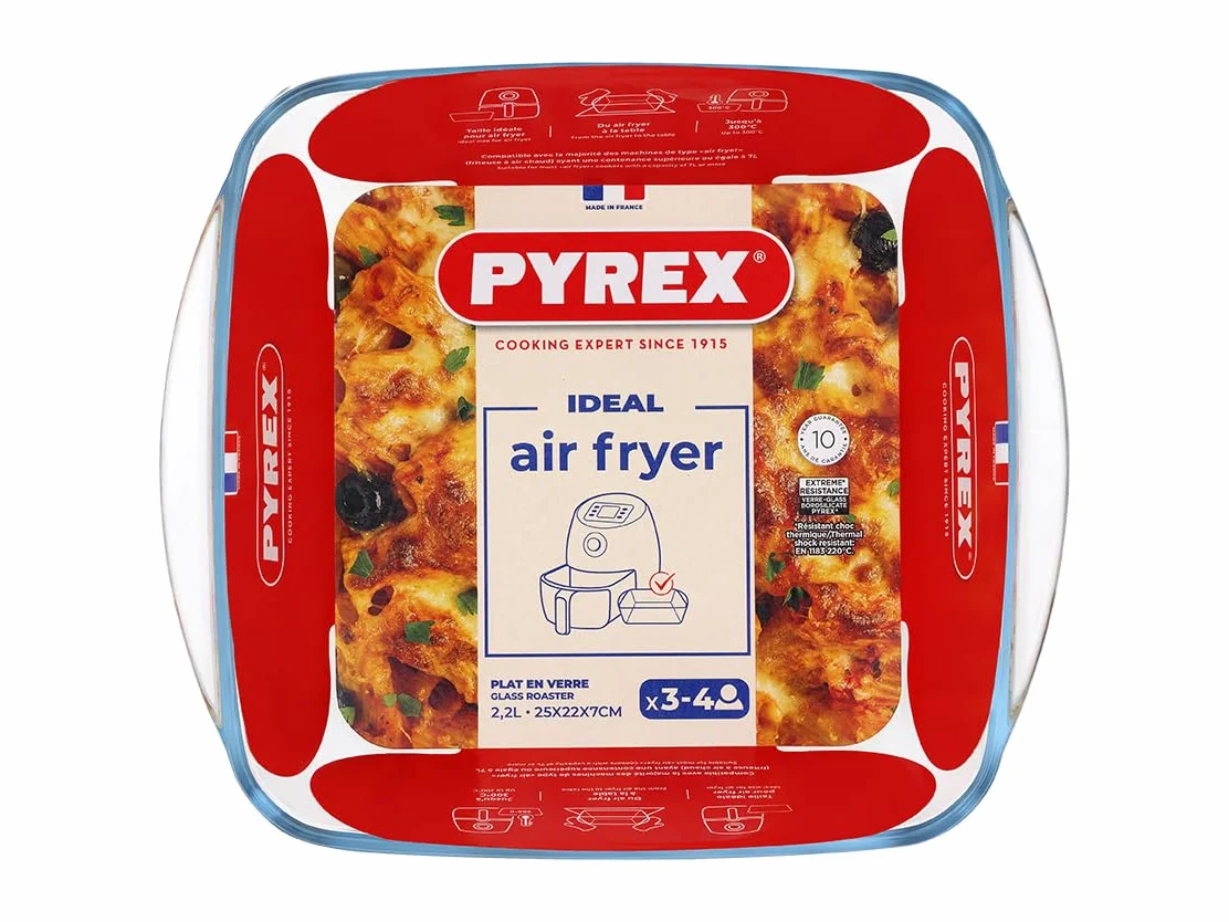 PYREX PREPWARE - Kwadratowa fontanna Szkło 25X22Cm -2,2L