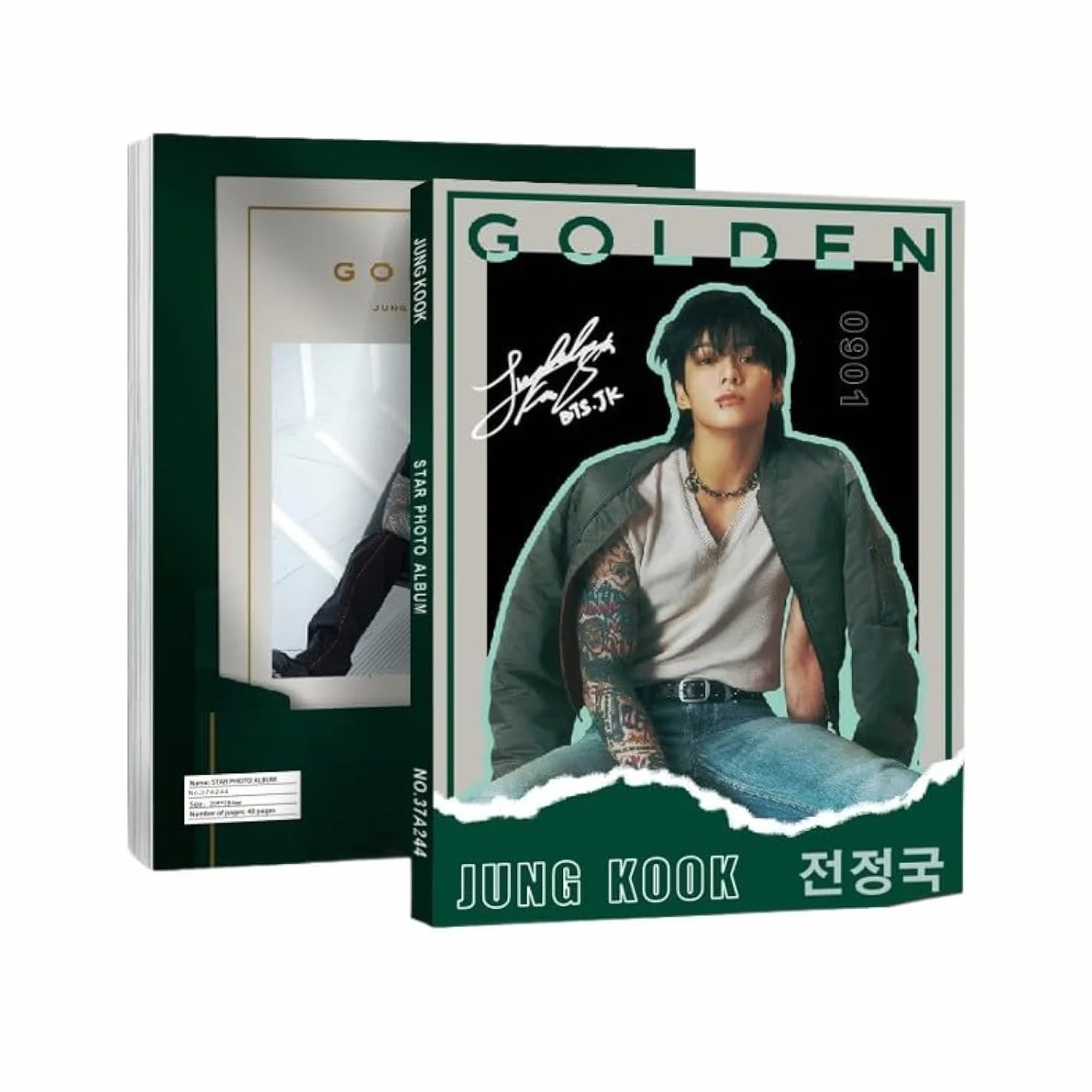 KPOP BTS JUNGKOOK album fotograficzny album na karty fotograficzne Tian Junguo plakat magazynowy plakat z gwiazdą otaczający album fotograficzny (37A244-JK)