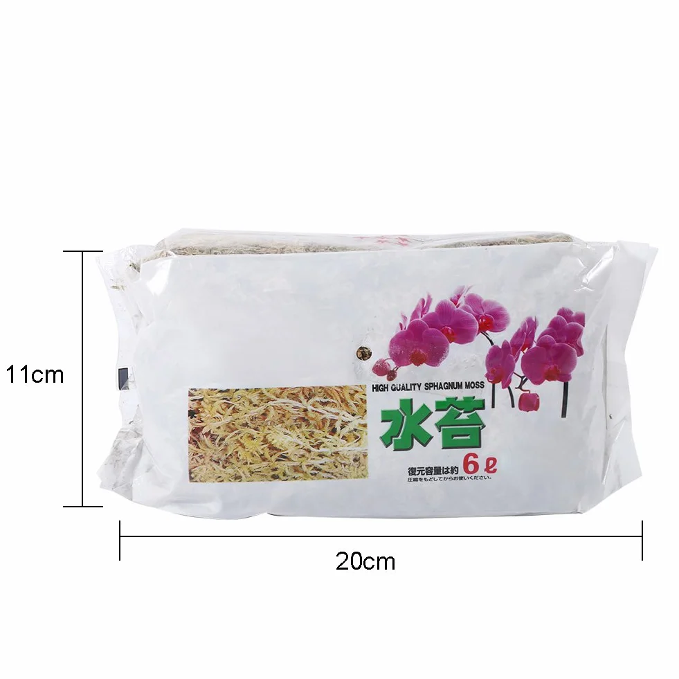 Eujgoov 6L Garden Sphagnum Moss Nawilżający Orchideen Moos Sphaigne Nutrition Organiczny Nawóz do Orchidei Phalaenopsis, EUJGOOVW4I6XVG50B