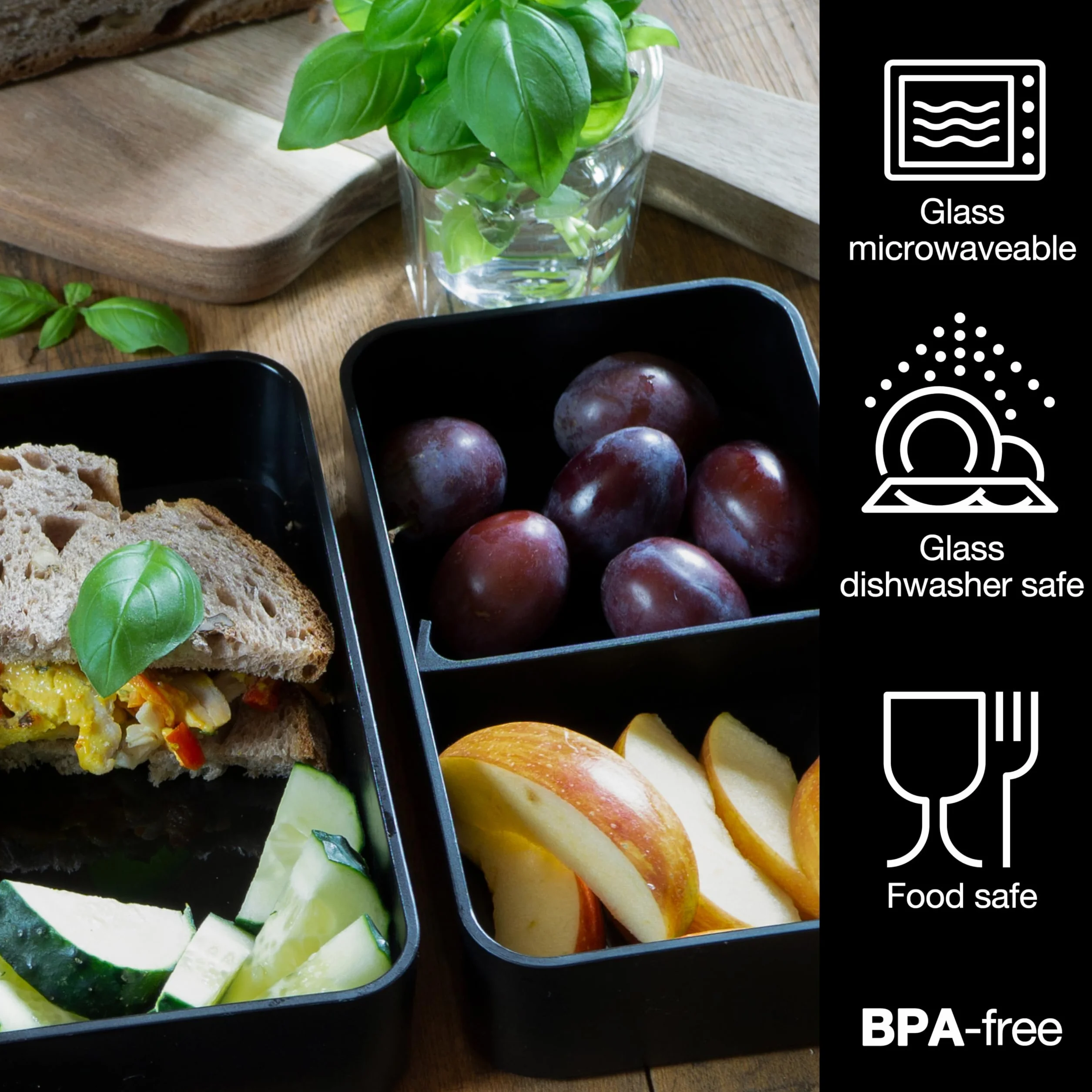 Moritz & Moritz Bento Box japoński – idealne pudełko na lunch dla dorosłych i dzieci – pudełko na kanapki z przegródkami – idealne do pracy, szkoły i w podróży