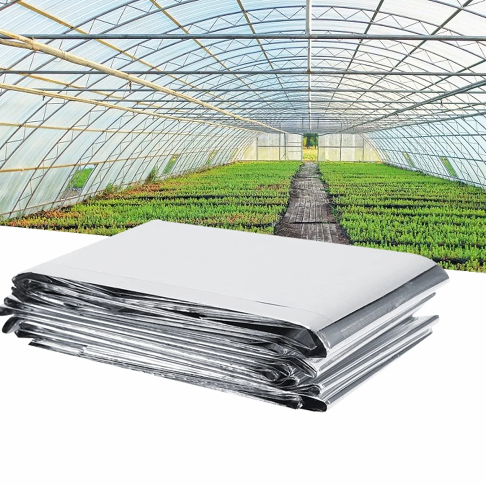 1Pc folia odblaskowa dla roślin, 210 x 120cm srebrna folia odblaskowa dla roślin szklarnia ogrodowa rosną akcesoria oświetleniowe nowe namioty do uprawy roślin