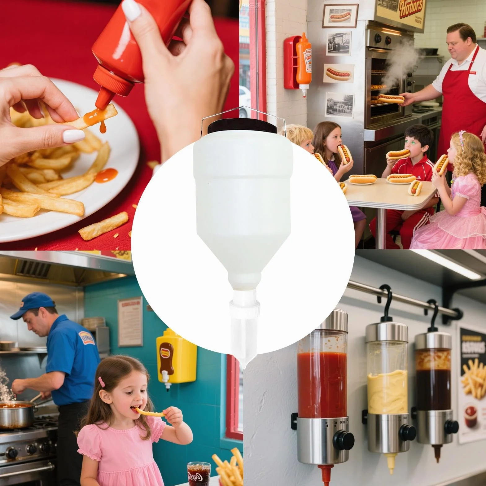 Butelki Do Wyciskania Sosów Wielorazowy Pojemnik O Dużej Pojemności | Wiszący Dozownik Do Sałatek Kuchenne sosy: ketchup, śmietana, dressing, przyprawy, olej, ocet, aioli, wasabi, BBQ, syrop