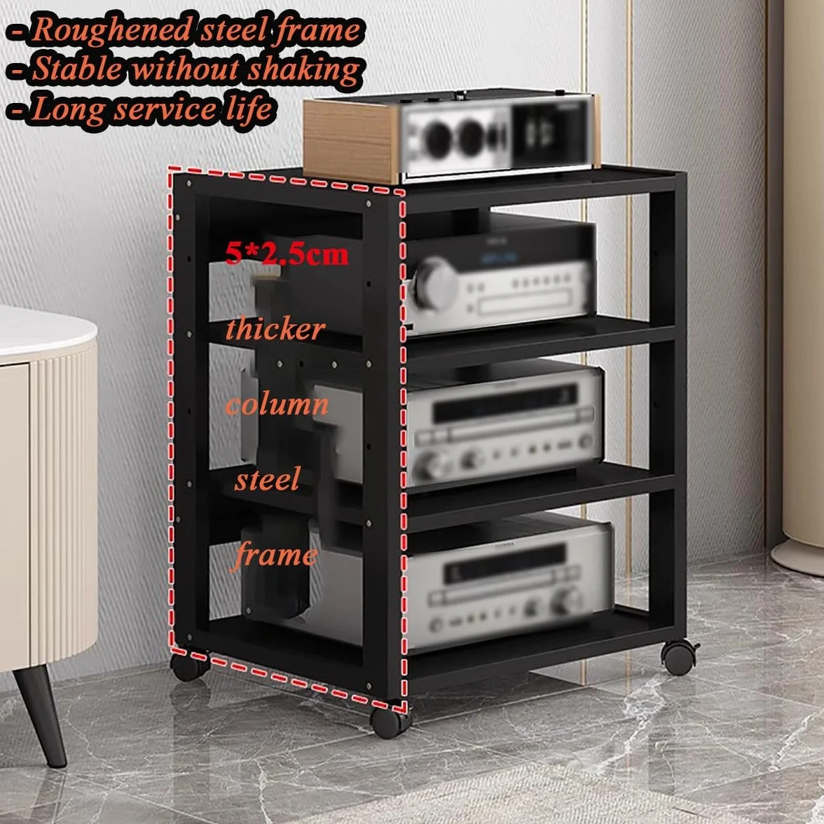 5/6/7-poziomowa szafka stereo audio do salonu, biura kina domowego ruchomy stojak wideo wieża stojak na gramofon DVD wzmacniacz głośnikowy konsole do gier uchwyt na gramofon, jednostka do pr
