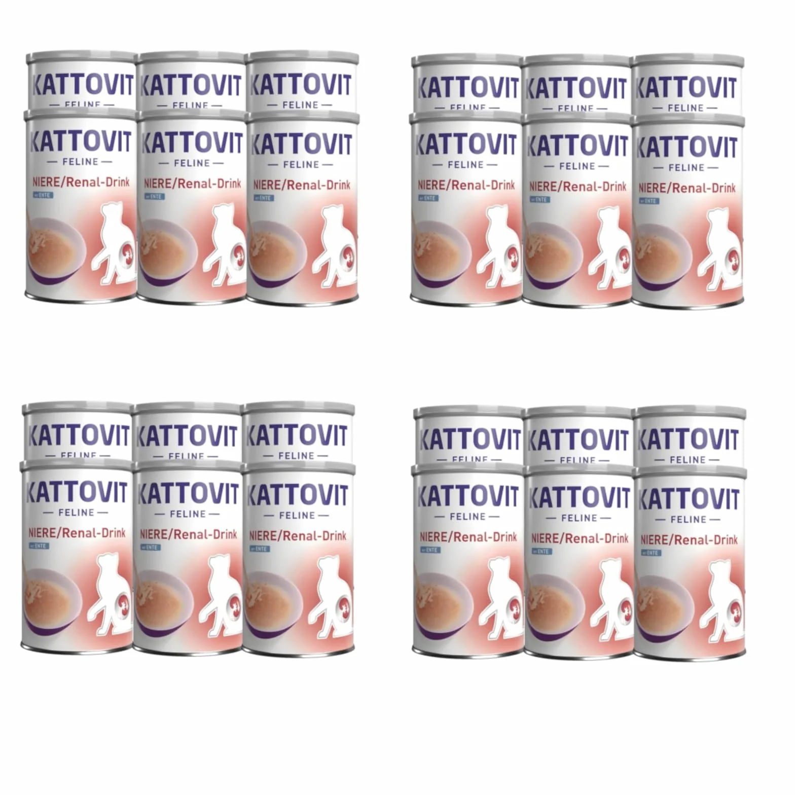Kattovit Niere Renal-Drink Kaczka 24 x 135 ml Karma uzupełniająca dla kotów