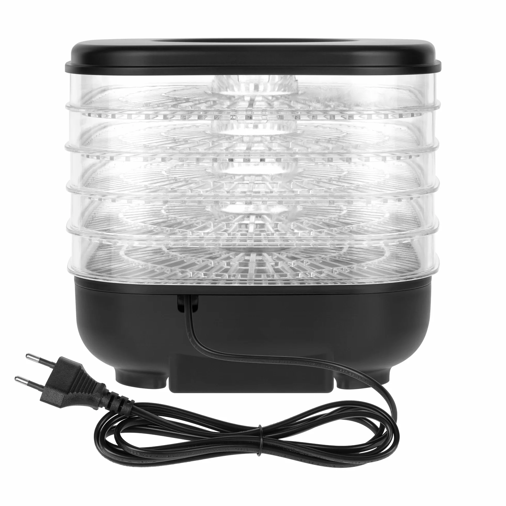 Teesa Suszarka do Grzybów Warzyw Owoców Moc 300W 5 Przezroczystych Sit Wyświetlacz LCD Termoobieg Regulacja Temperatury TSA3033