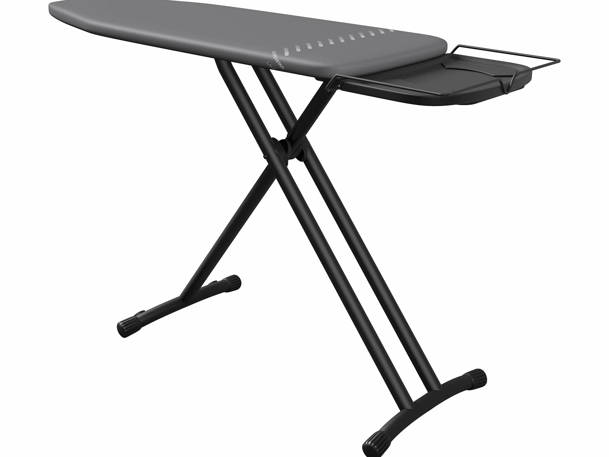 Laurastar Universalcover ciemnoszary, uniwersalny pokrowiec na deskę do prasowania, 131 cm x 55 cm, 100% bawełna, składane linie, praktyczny klips, regulowany, wysoki komfort noszenia, można prać w pralce, unikalny design